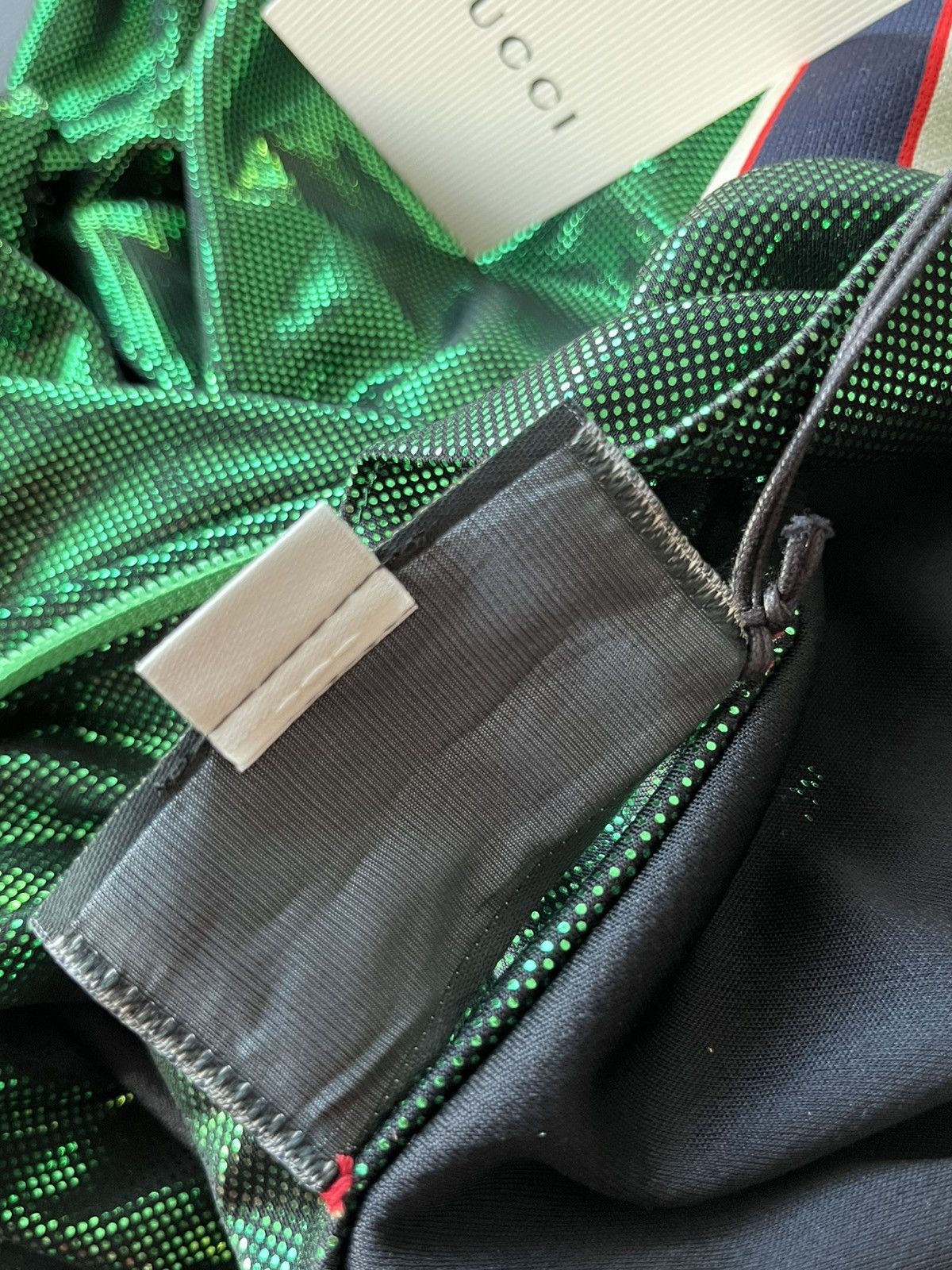 $4k Value Super Runway Gucci Glitter Laminated Track Jacket