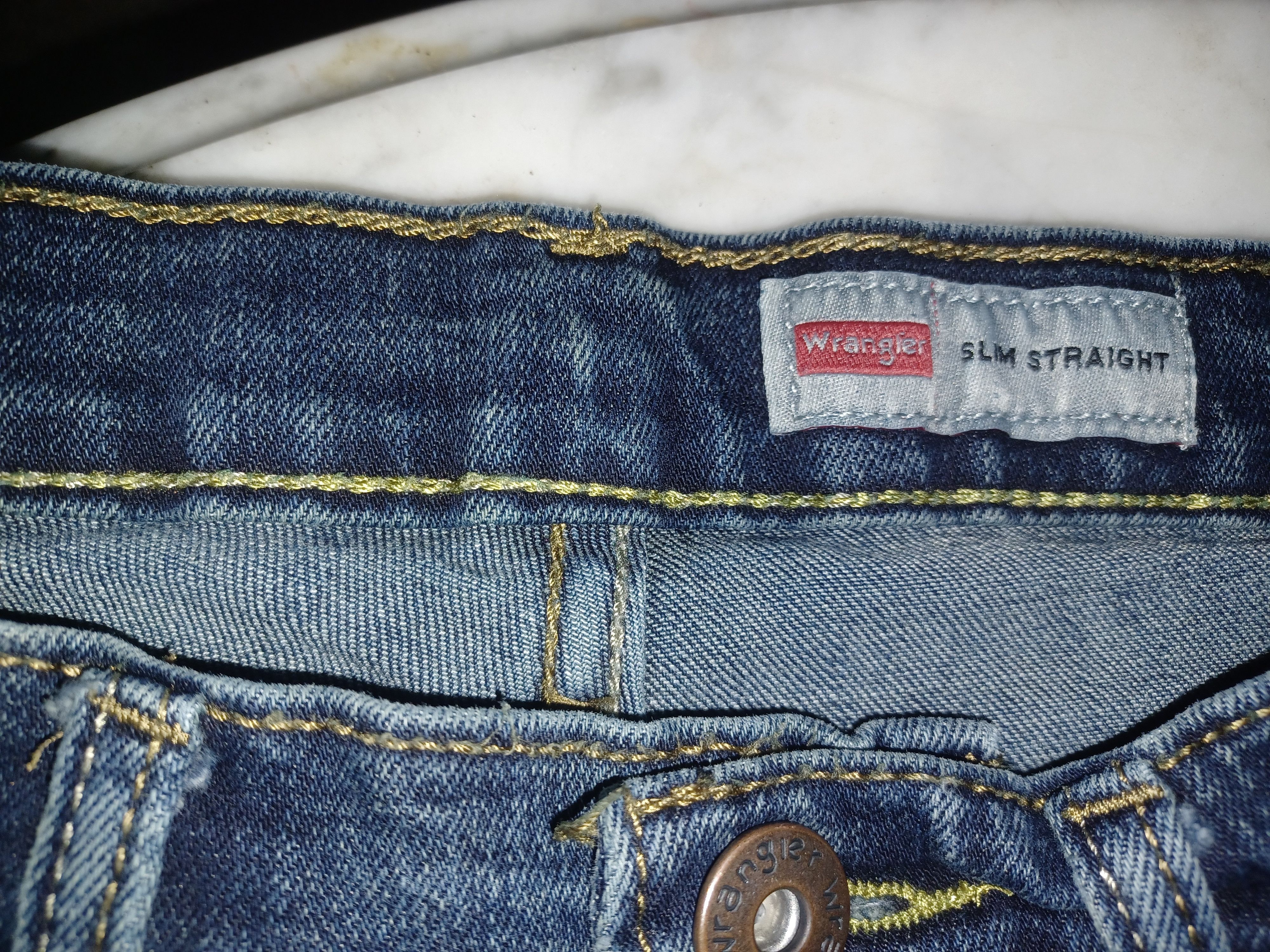 Wrangler Wrangler Slim Straight Blue Jeans 29 x 30 Size US 29 - 6 Thumbnail