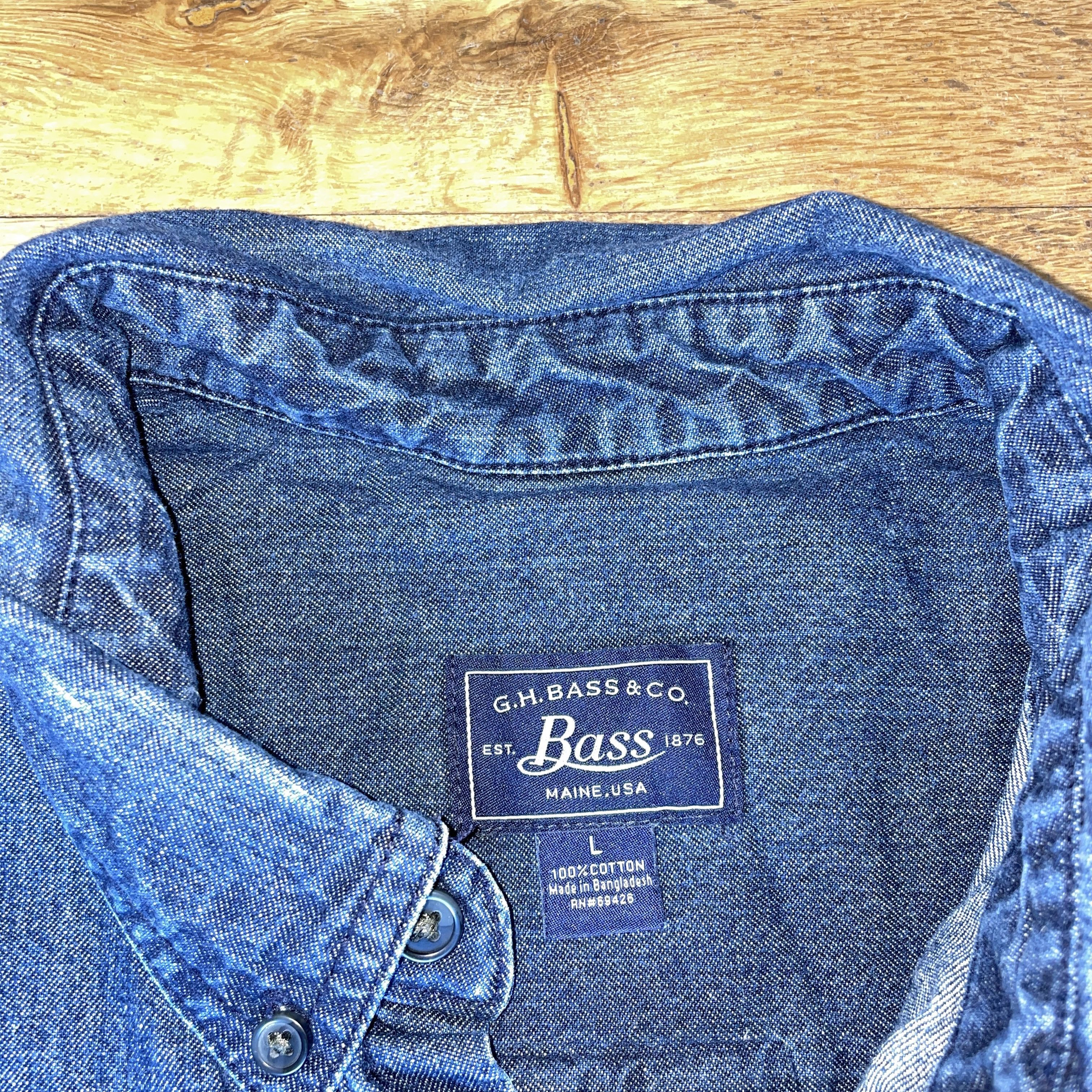 G.H. Bass & Co. G.h.bass Men's Fashionable Jeans Shirt Size L Size US L / EU 52-54 / 3 - 2 Thumbnail