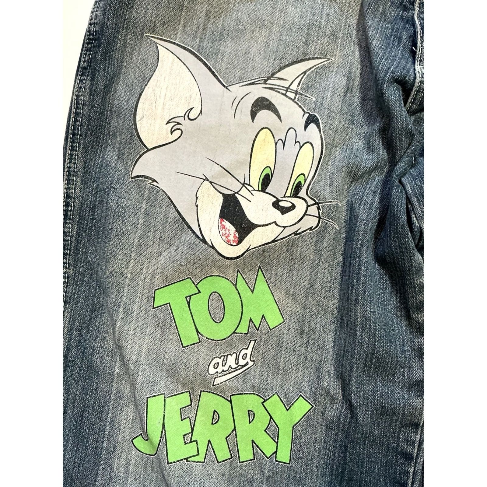 Denime VINTAGE Tom & Jerry Cartoon Graphic Baggy Denim Jeans Sz. 38 Men Denim 2000s Lot 29 Size US 38 / EU 54 - 5 Thumbnail