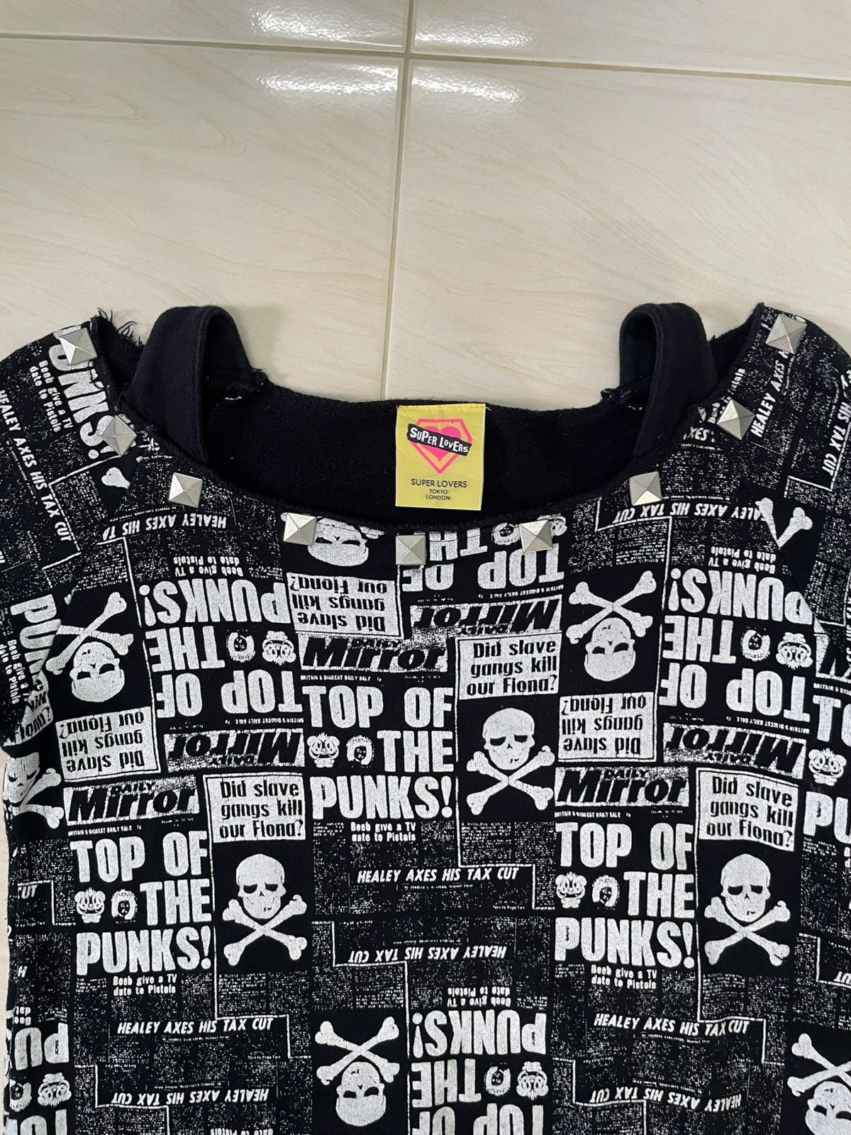 Super Lovers RARE🔥SUPER LOVERS PUNK ROCK FULLPRINT SWEASHIRT Size US M / EU 48-50 / 2 - 8 Thumbnail
