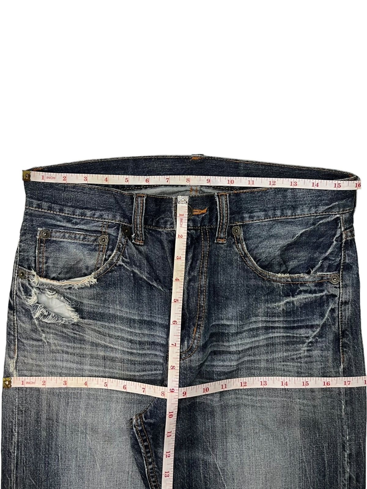 Japanese Brand Vintage Japanese Brand Distress Thunder Style Baggy Jeans Size US 32 / EU 48 - 11 Thumbnail