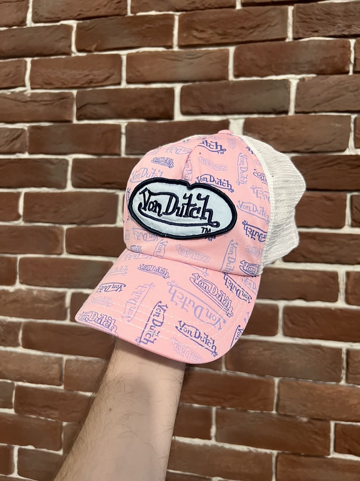Von Dutch Rare Von Dutch Multi Logo Trucker Hat Y2K Drip Streetwear Size ONE SIZE - 2 Thumbnail