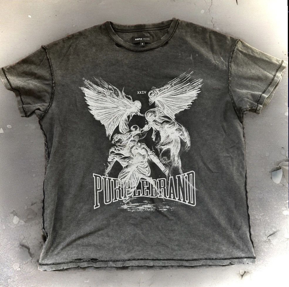 Purple Brand Purple Brand Angel Distressed Tee Size US S / EU 44-46 / 1 - 1 Thumbnail