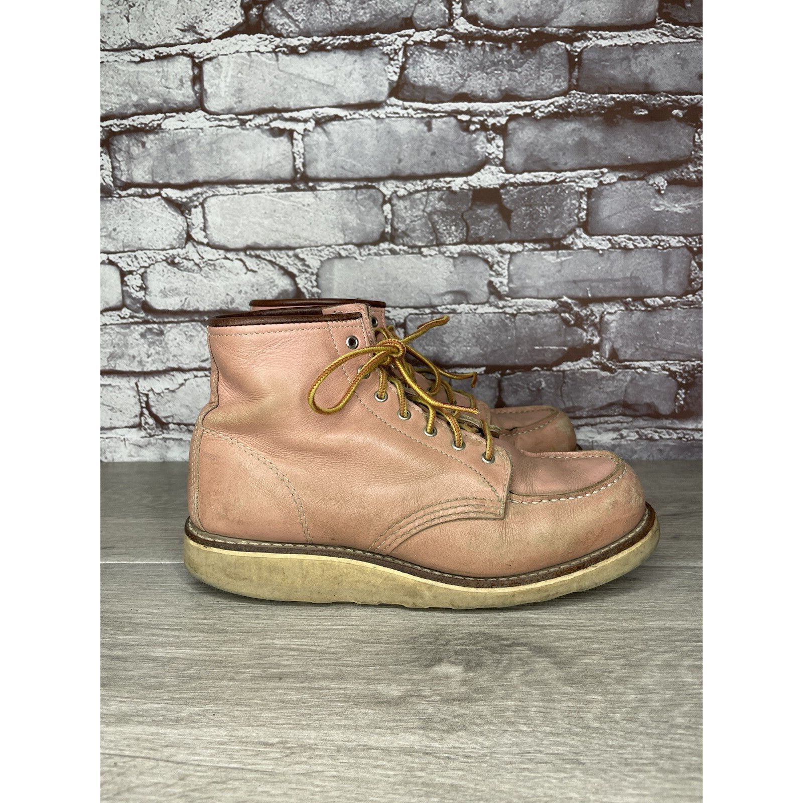 Red Wing Red Wing 3387 Rose Pink Leather Lace Up Work Boots Women's S Size US 8.5 / IT 38.5 - 11 Thumbnail