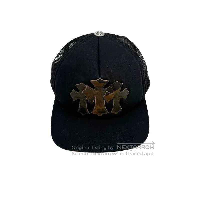 Chrome Hearts CHROME HEARTS Size OS Camouflage three-cross leather baseba Size ONE SIZE - 1 Thumbnail