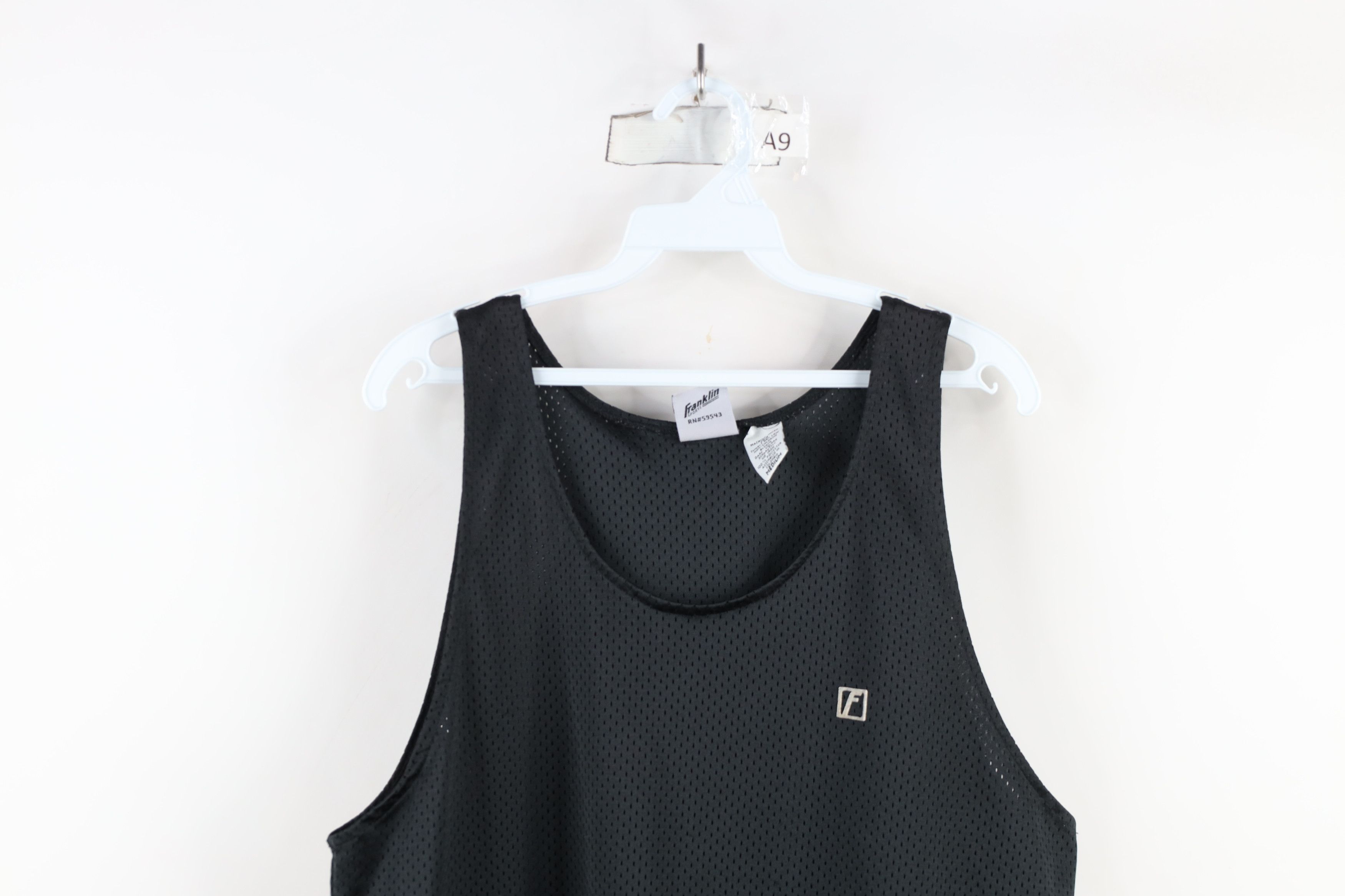 Vintage Vintage 90s Streetwear Mesh Tank Top T-Shirt Black Polyester Size US M / EU 48-50 / 2 - 2 Thumbnail