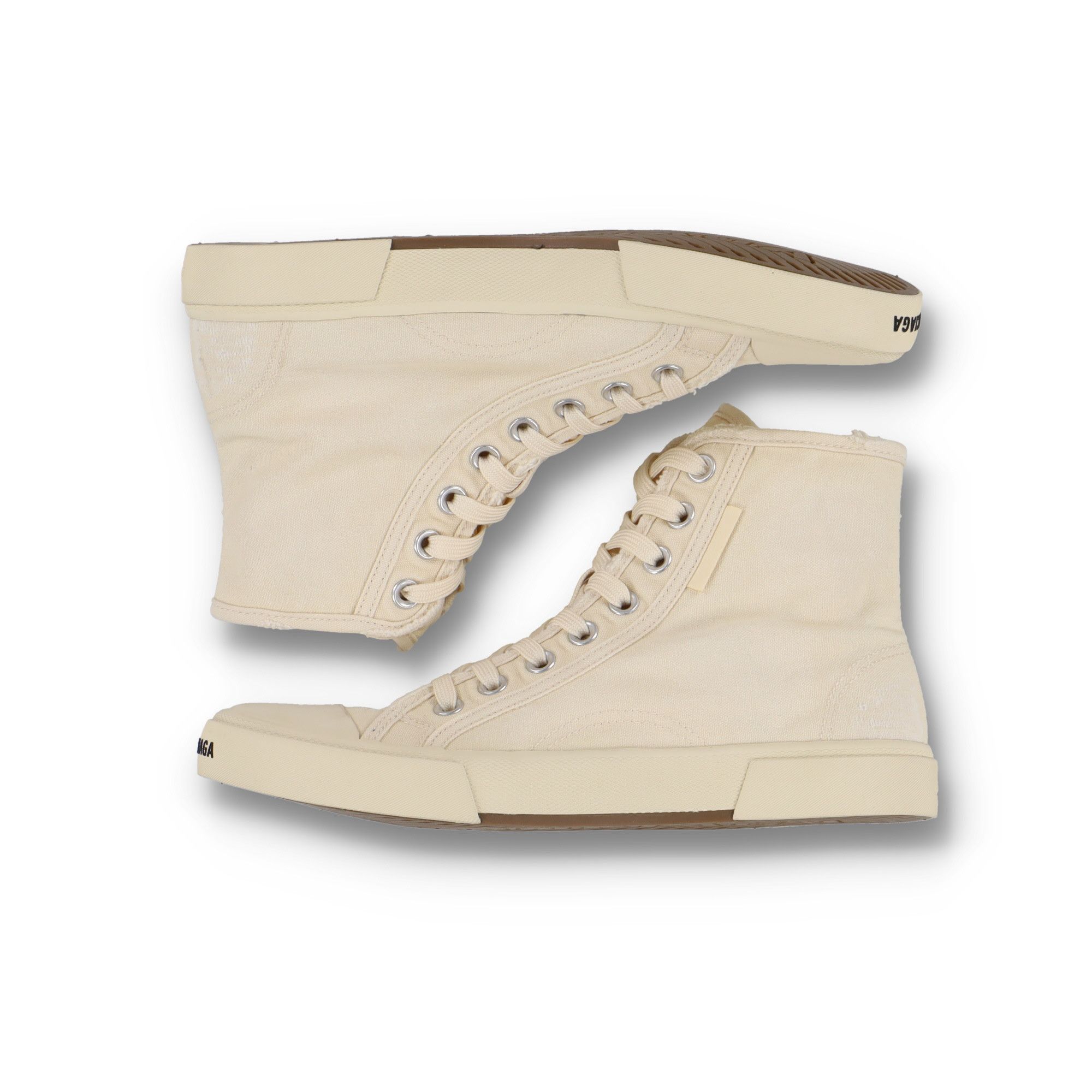 Balenciaga White Paris Distressed Logo Hi-Top Trainers Size US 10 / EU 43 - 4 Thumbnail