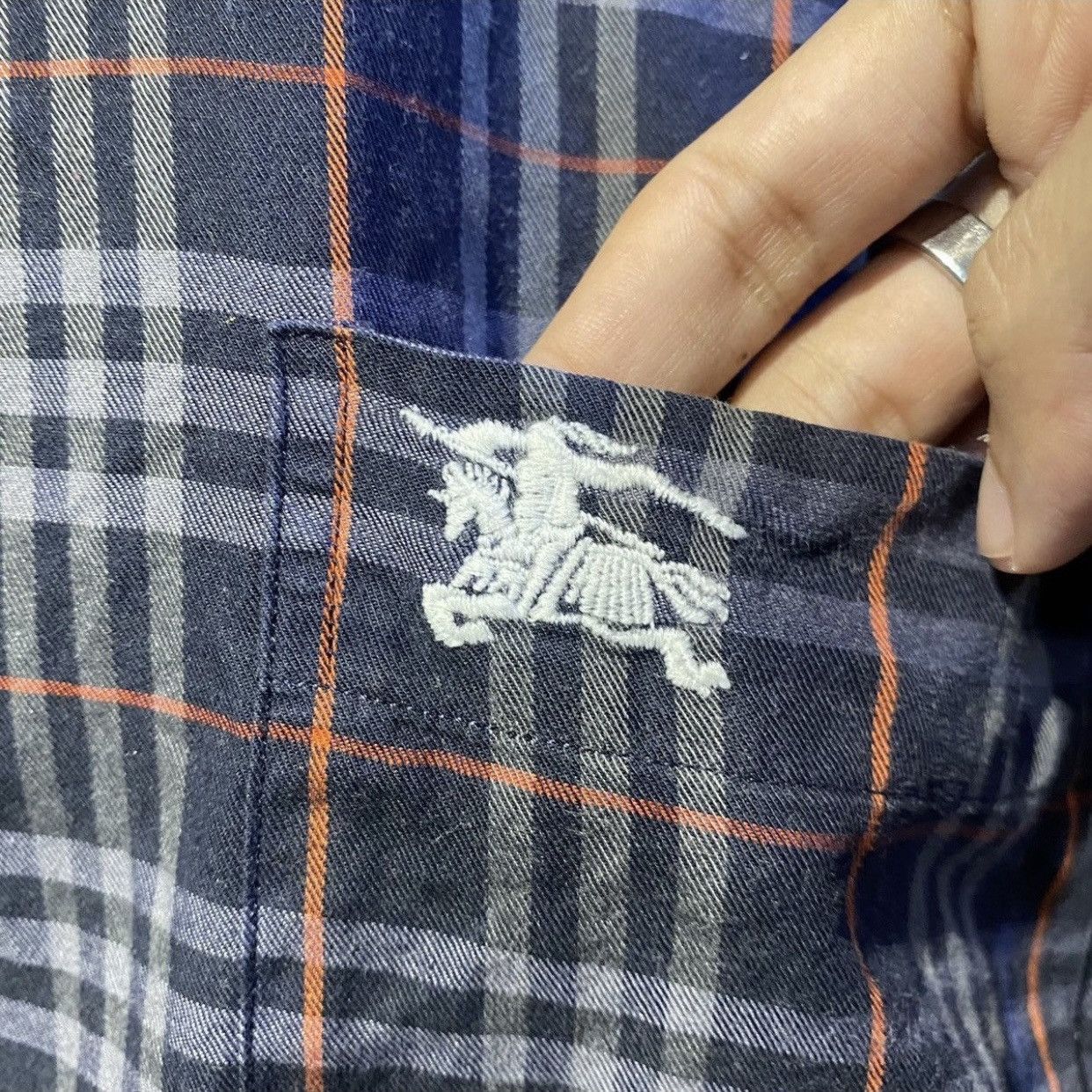 Burberry × Vintage Burberrys Luxury Brand Small Logo Design Shirt Size US XL / EU 56 / 4 - 5 Thumbnail