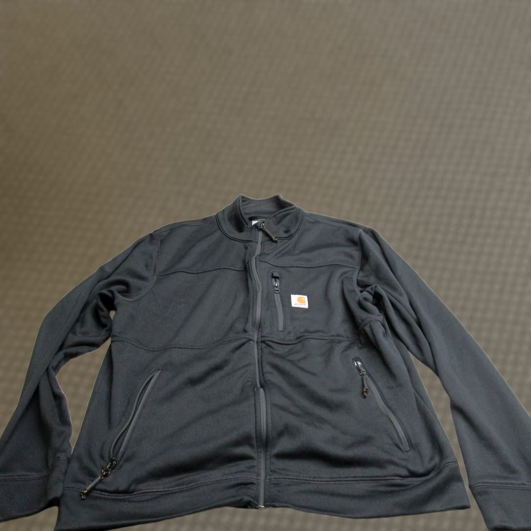 Carhartt Carhartt Jacket Mens Large Black Full Zip Work Jacket Fleece Lined Windbreaker with Pockets Size US L / EU 52-54 / 3 - 1 Thumbnail