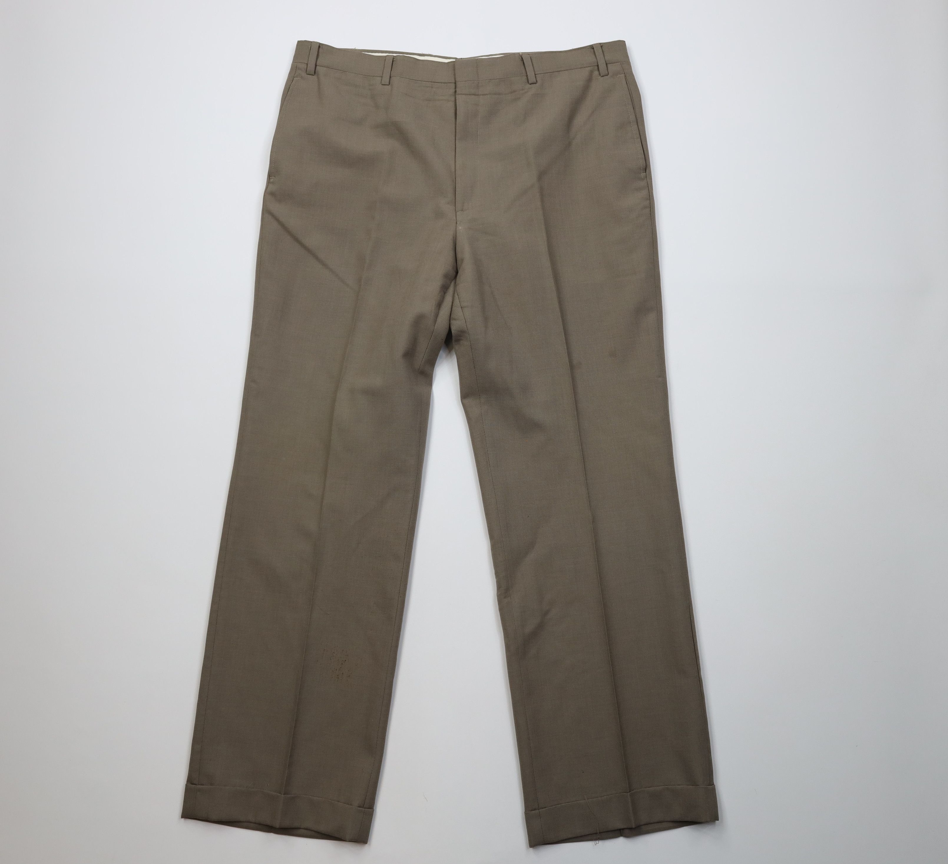 Jos. A. Bank Vintage 90s Jos A Bank Wool Knit Wide Leg Chino Pants USA Size US 38 / EU 54 - 1 Thumbnail