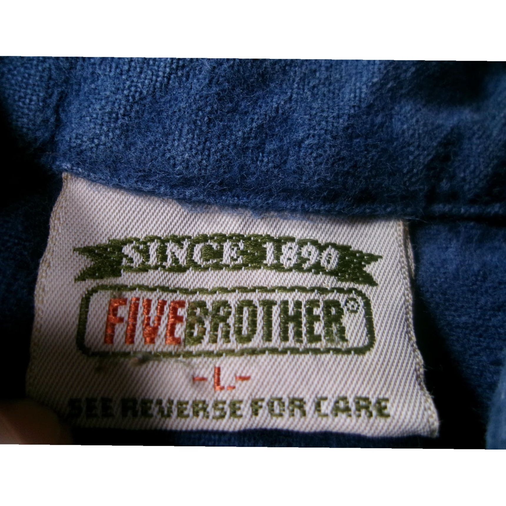 Vintage VINTAGE Five Brothers Men's Blue Workwear Shirt Long Sleeve Casual Utility Pockets 90s Mens Size US L / EU 52-54 / 3 - 6 Thumbnail