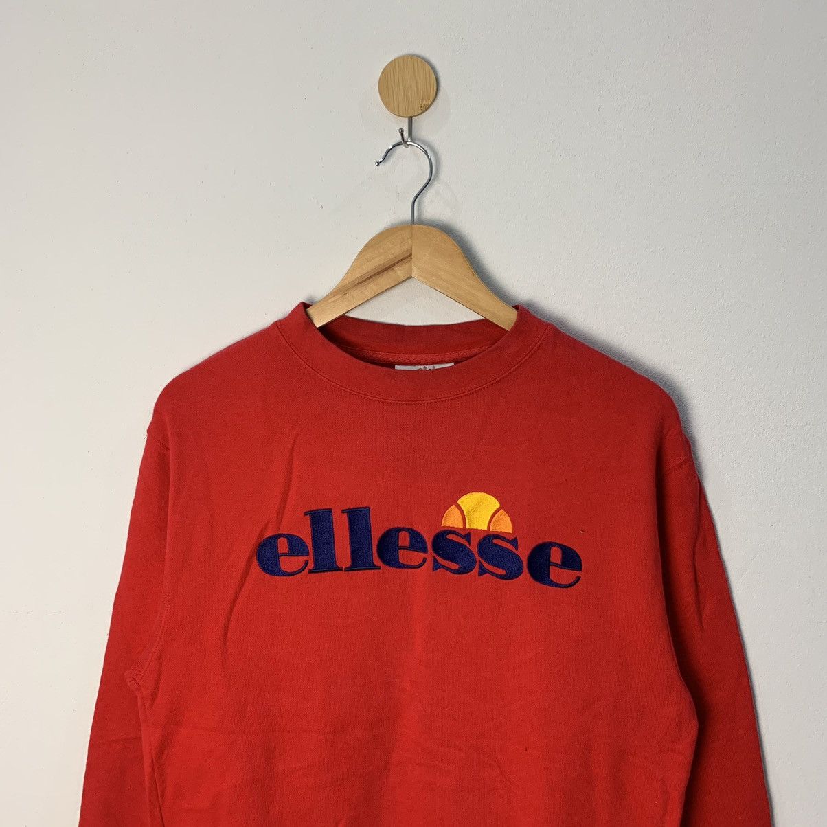 Ellesse Ellesse Sweatshirt Red Spellout Medium Size Pullover Size US M / EU 48-50 / 2 - 3 Thumbnail