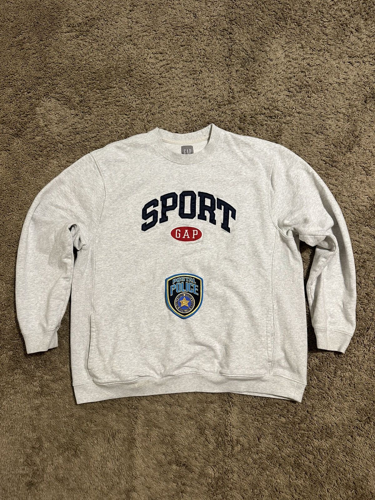 Anti Social Social Club × Gap × Vintage Vintage GAP sports “postal police” sweater 00s size XL Size US XL / EU 56 / 4 - 1 Thumbnail