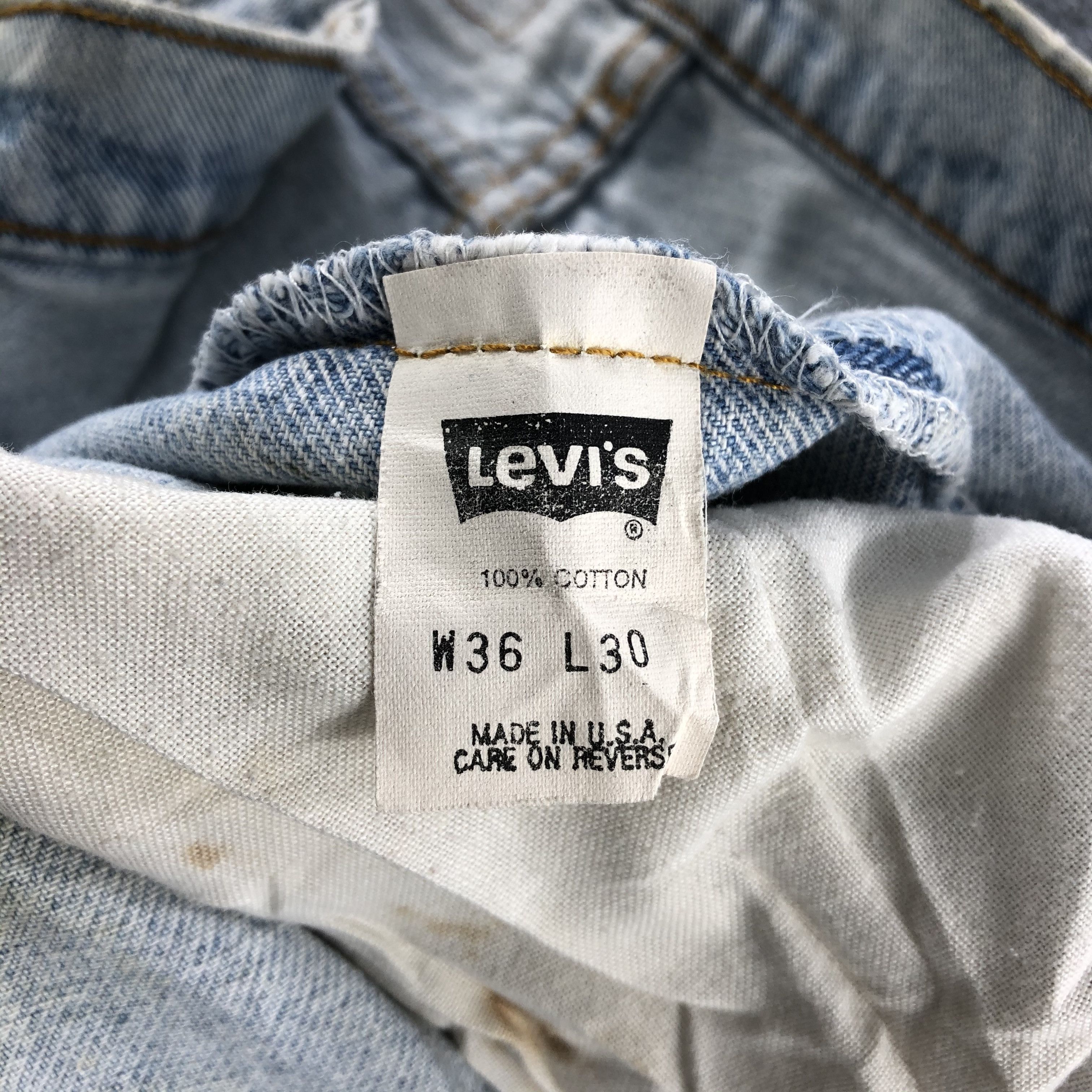 Levi's Vintage 90s Levis 505 Light Wash Jeans- J1335 Size US 36 / EU 52 - 9 Thumbnail