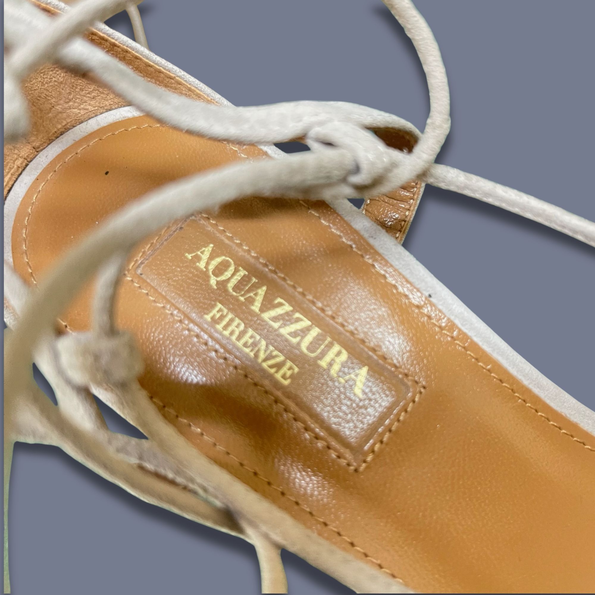 Aquazzura Aquazzura Austin Women Size 6.5 Suede Block Heel Sandals W/ Size US 6.5 / IT 36.5 - 5 Thumbnail
