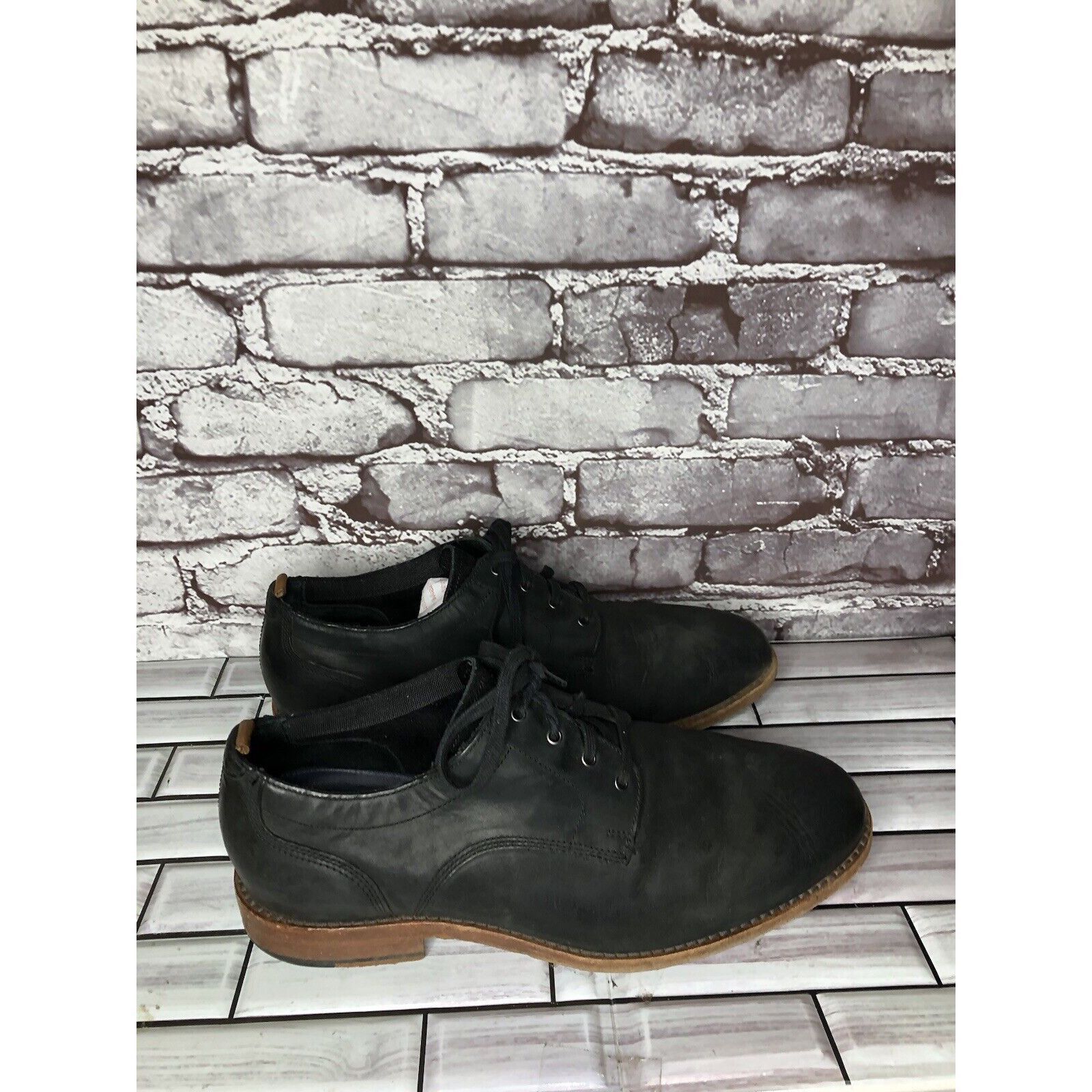 Cole Haan Cole Haan Grand Os. Black Leather Nubuck Casual Oxfords Shoe Size US 10 / EU 43 - 21 Thumbnail