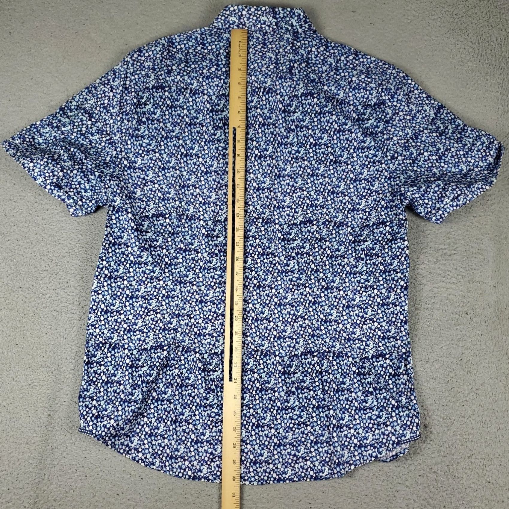 Robert Graham Robert Graham Mens Button Up Shirt Blue Floral Short Sleeve 2XL Tailored Fit Size US XXL / EU 58 / 5 - 3 Thumbnail