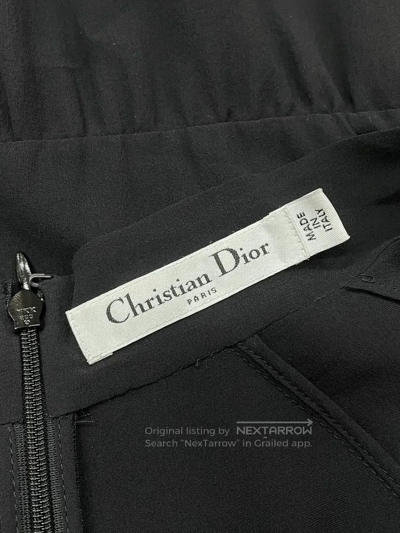 Dior Dior Black V-neck lacing silk dress Size S / US 4 / IT 40 - 4 Thumbnail