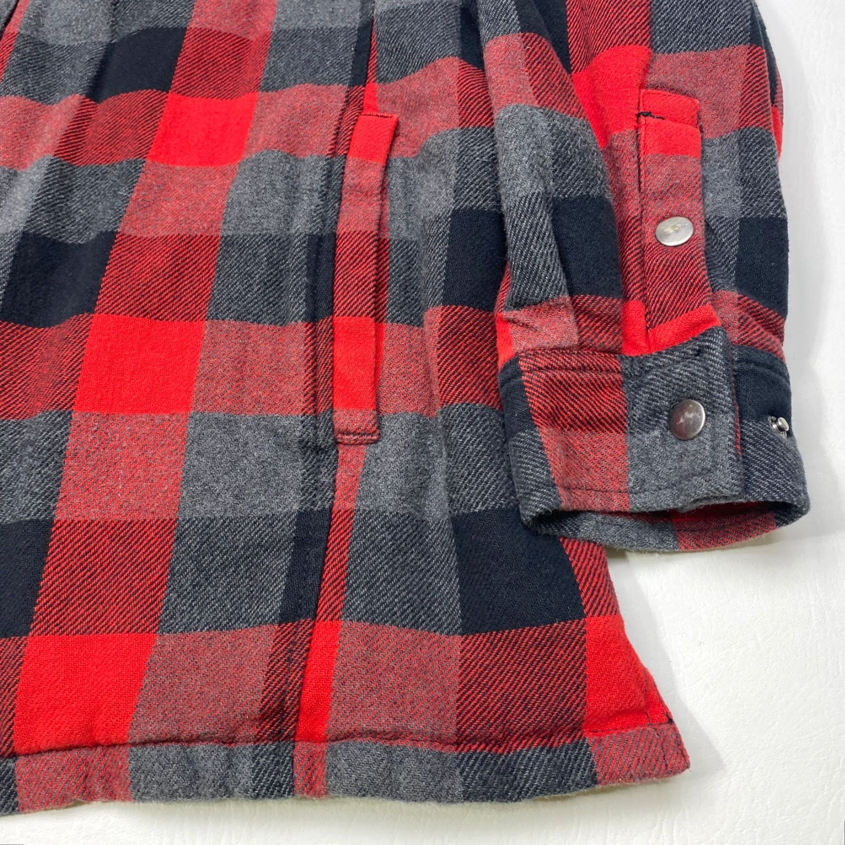CO Duluth Trading Co Flapjack Flannel Shirt Women's XL Red Black Plaid Quilted 7862 Size XL / US 12-14 / IT 48-50 - 4 Thumbnail