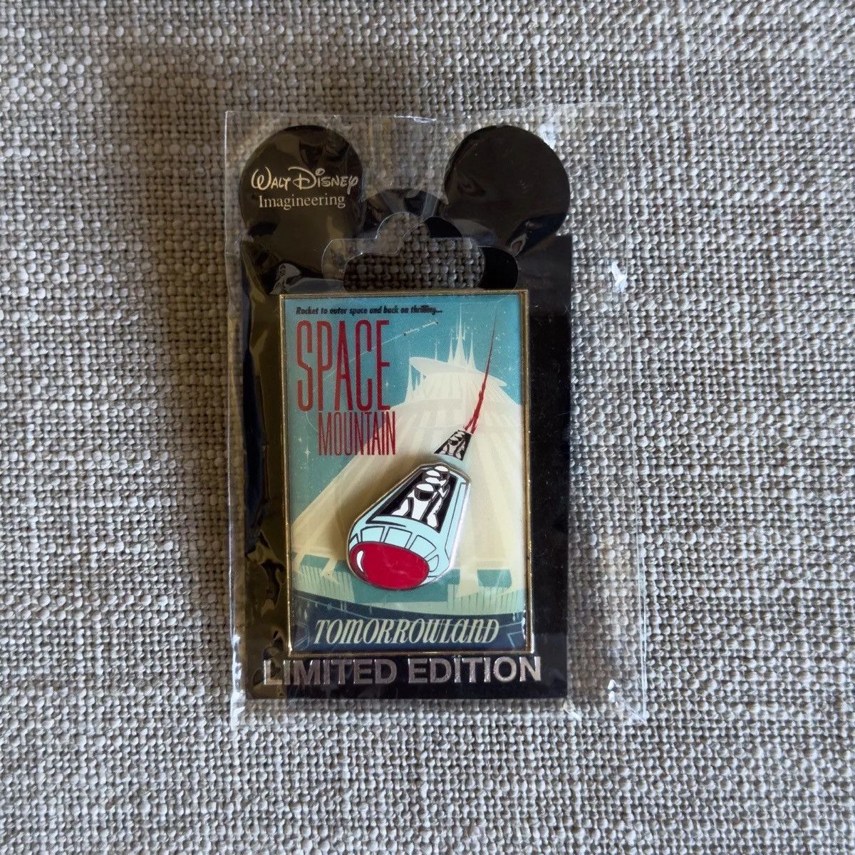Disney WDI Disneyland Attraction Poster Space Mountain 3D Pin Size ONE SIZE - 3 Thumbnail