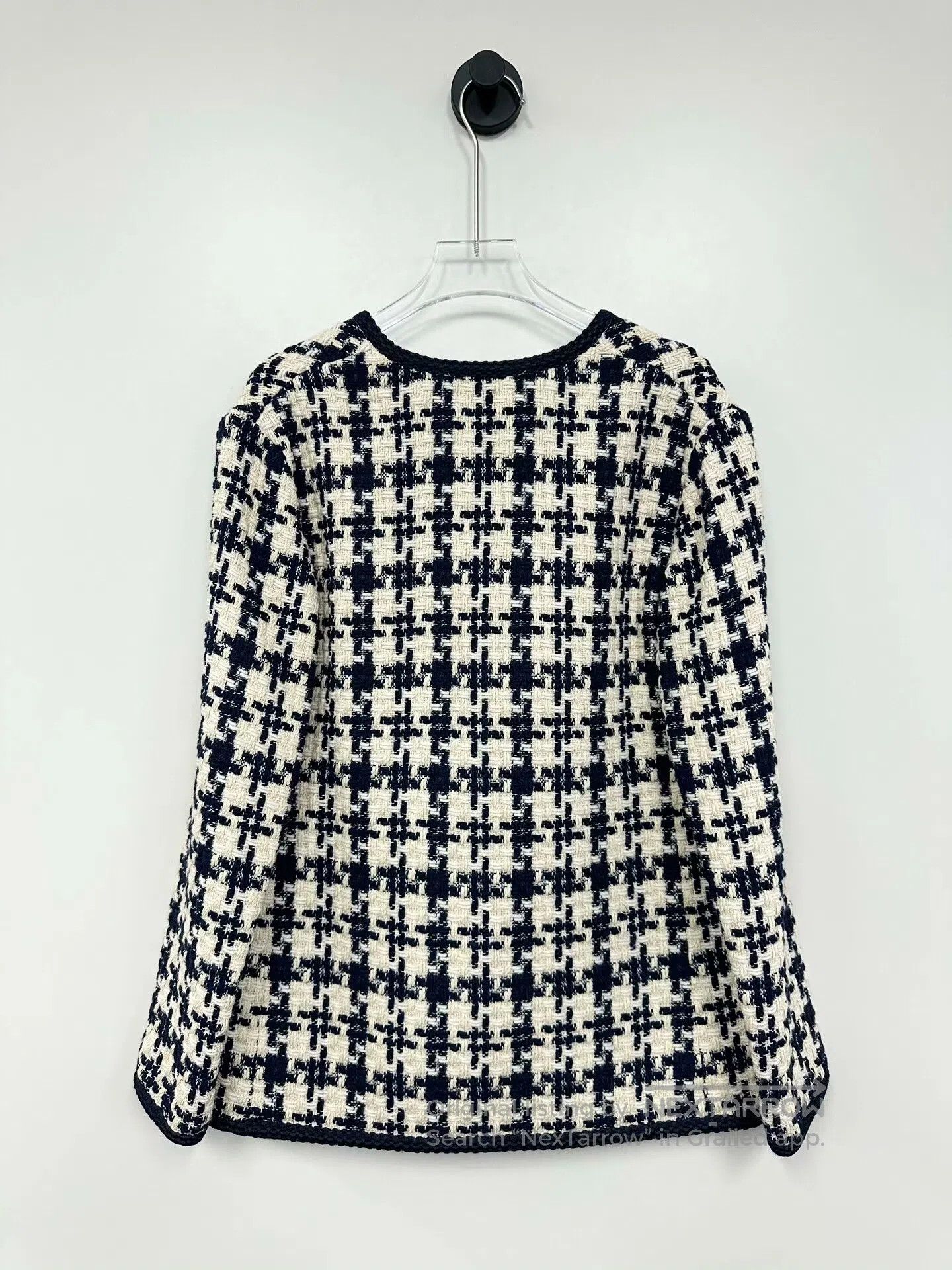 Gucci Guicci Black and White Houndstooth Checkered Tweed Knit Ca Size XS / US 0-2 / IT 36-38 - 2 Thumbnail