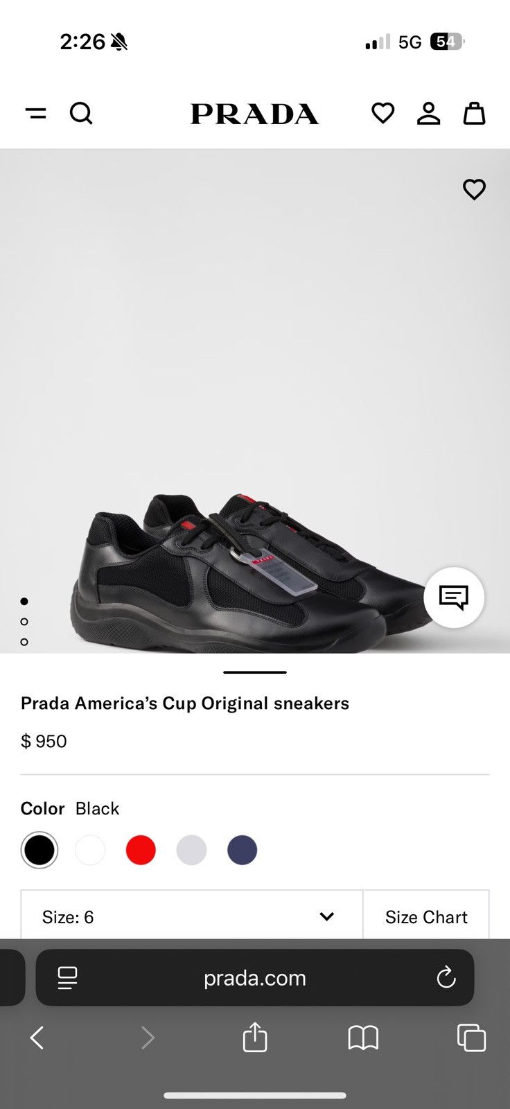 Prada Prada american cup sneakers black prada sz 6 Size US 6 / EU 39 - 14 Thumbnail