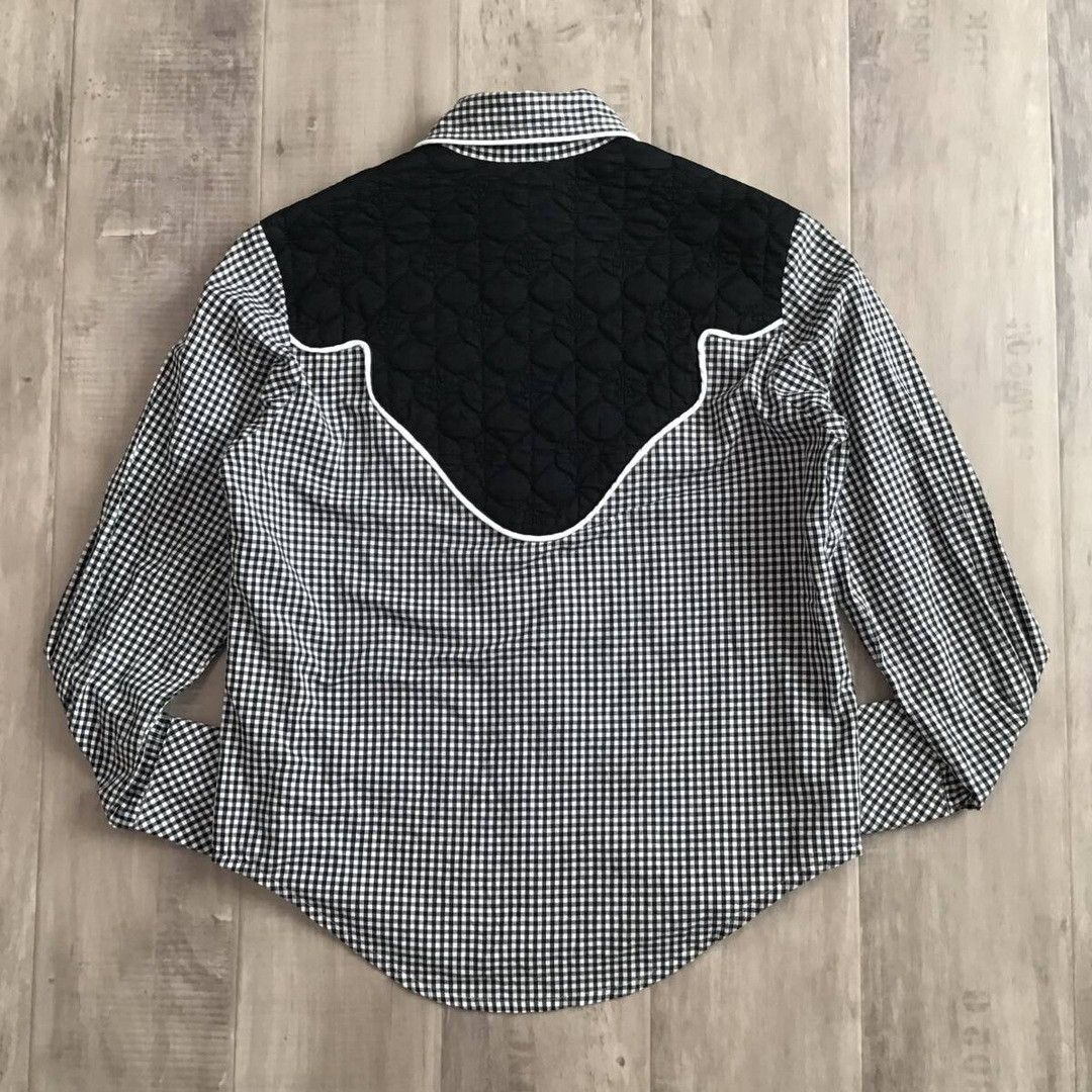 Bape 🔥Vintage BAPE Western gingham check shirt a bathing ape NIGO Size US XS / EU 42 / 0 - 2 Thumbnail