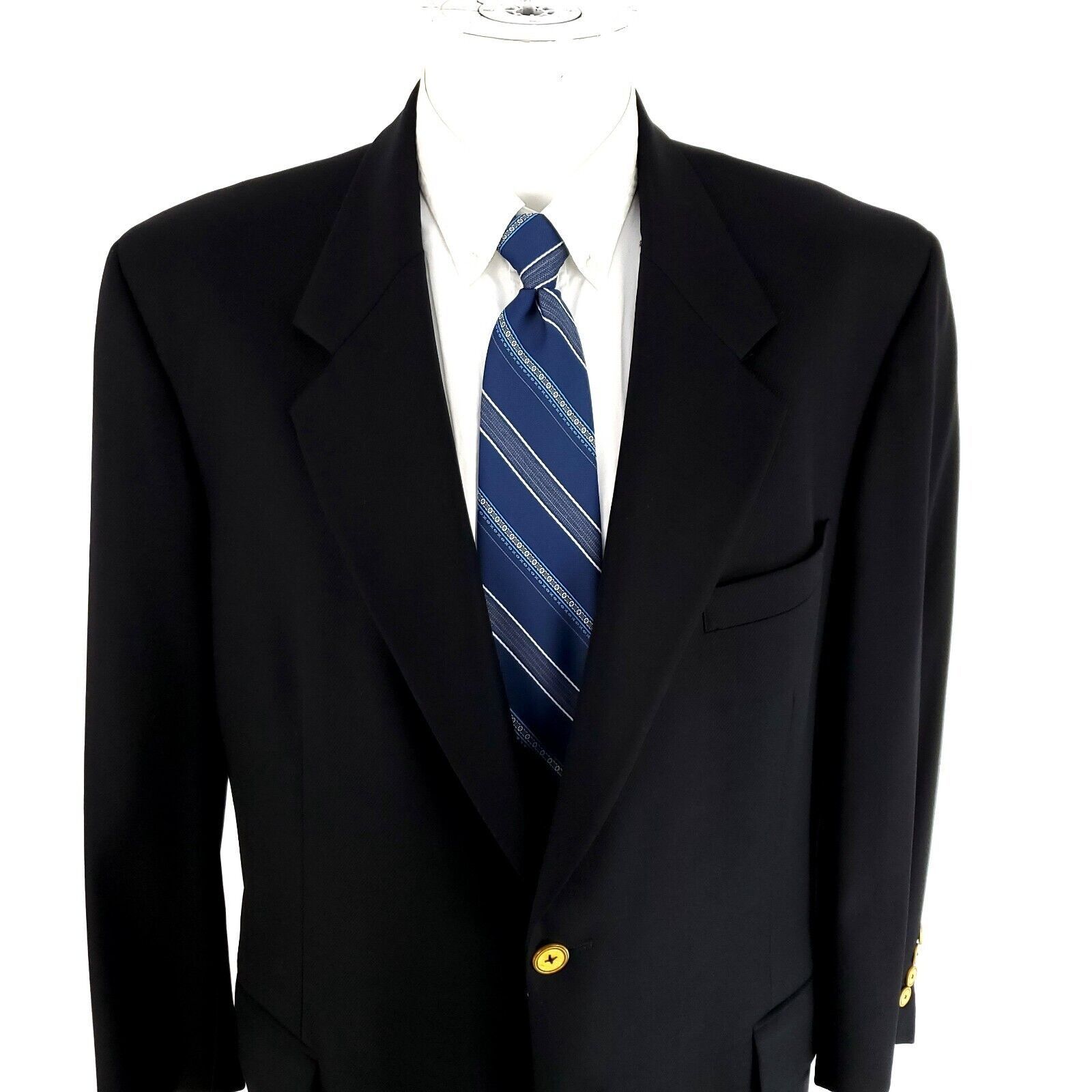 Tom James Tom James Innocenti Oro Bespoke Wool 2 Gold Button Blazer 42 Size 42R - 1 Thumbnail