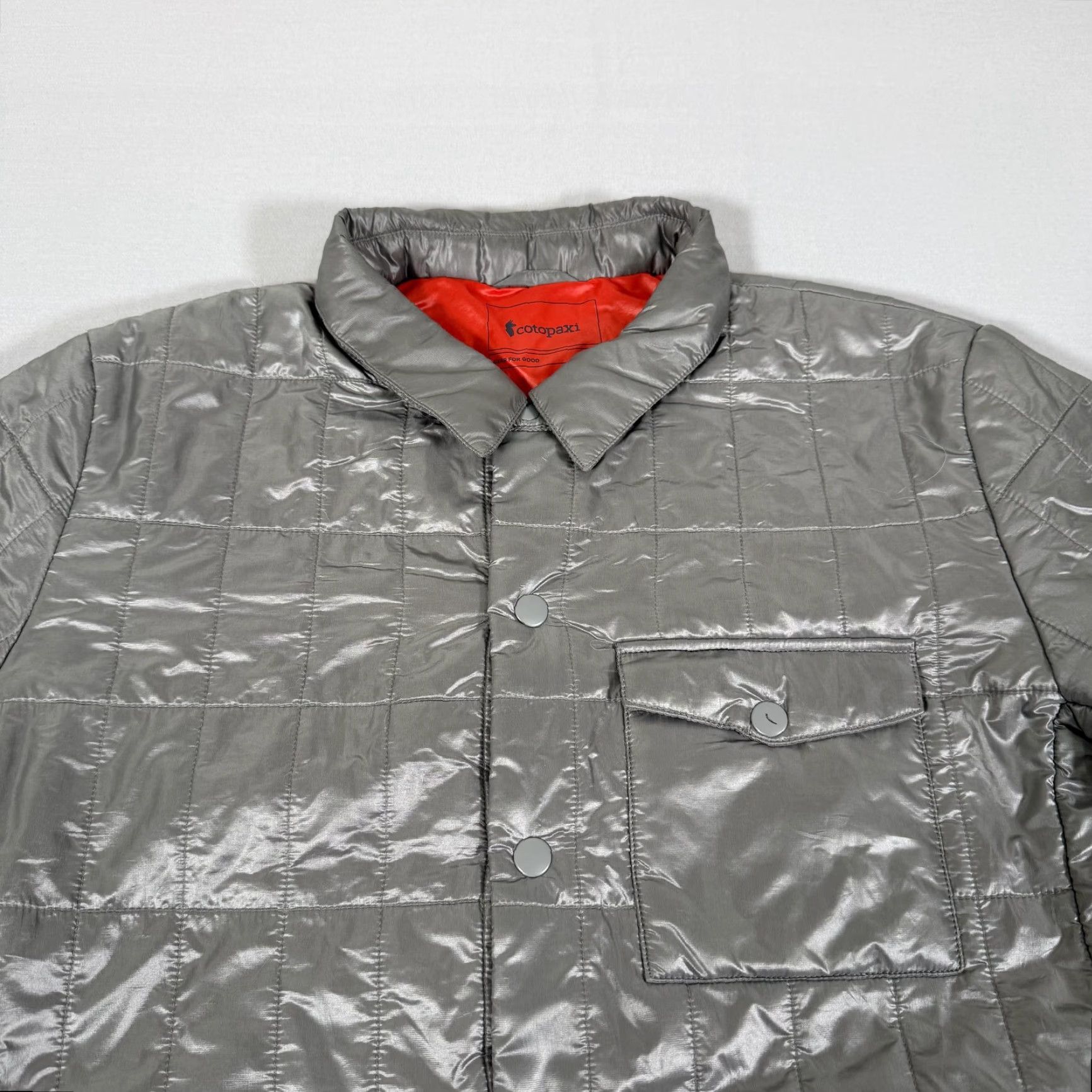 Cotopaxi Cotopaxi Jacket Mens M Gray Kusa Shirt Llama Puffer Insulated Snap Front Quilted Logo Pockets Outdoor 50% Llama Fiber 80g Shacket - Shirt Jacket Mens Size US M / EU 48-50 / 2 - 2 Thumbnail