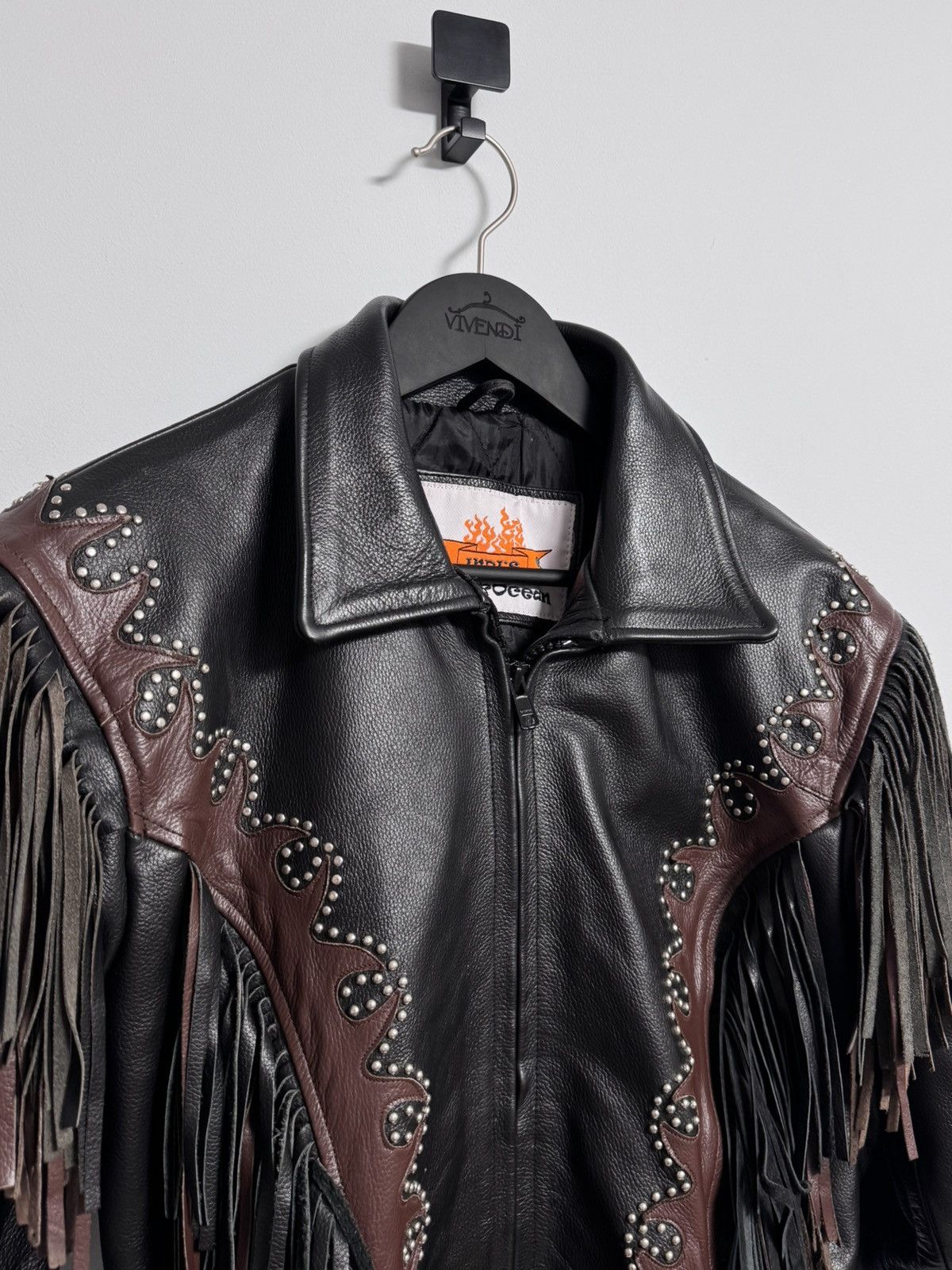 Japanese Brand × Vintage Vintage Western World by Shaf Fringed Leather Jacket Size US S / EU 44-46 / 1 - 3 Thumbnail