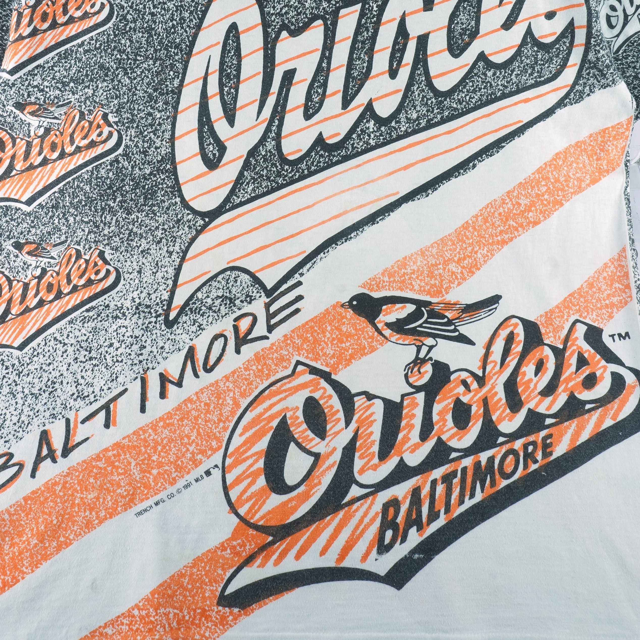 MLB (Ritz) - Baltimore Orioles All Over Print T-Shirt 1991 Size US L / EU 52-54 / 3 - 3 Thumbnail