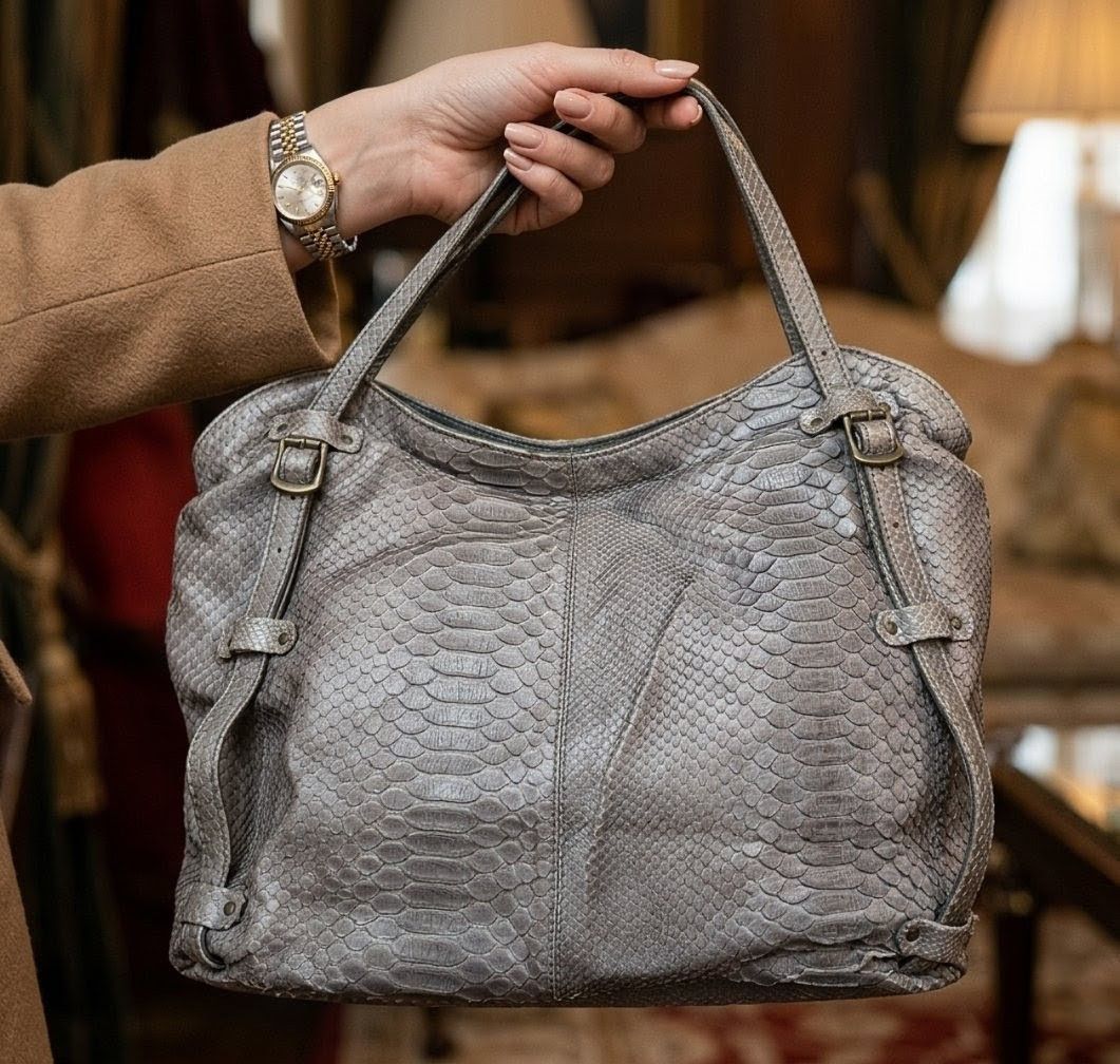 Other REPTILE'S HOUSE Python Leather Handbag Snakeskin Leather Bag Size ONE SIZE - 1 Thumbnail