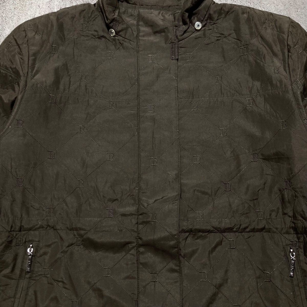 Balmain Balmain Paris Monogram Quilted Jacket Dark Brown Luxury Size US XXL / EU 58 / 5 - 3 Thumbnail