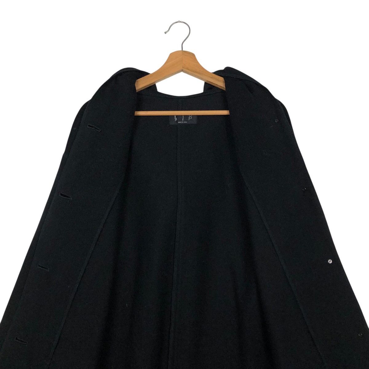 Japanese Brand S.I.B Experimental Hooded Overcoat — Black Avant-Garde Drape Size US M / EU 48-50 / 2 - 17 Thumbnail