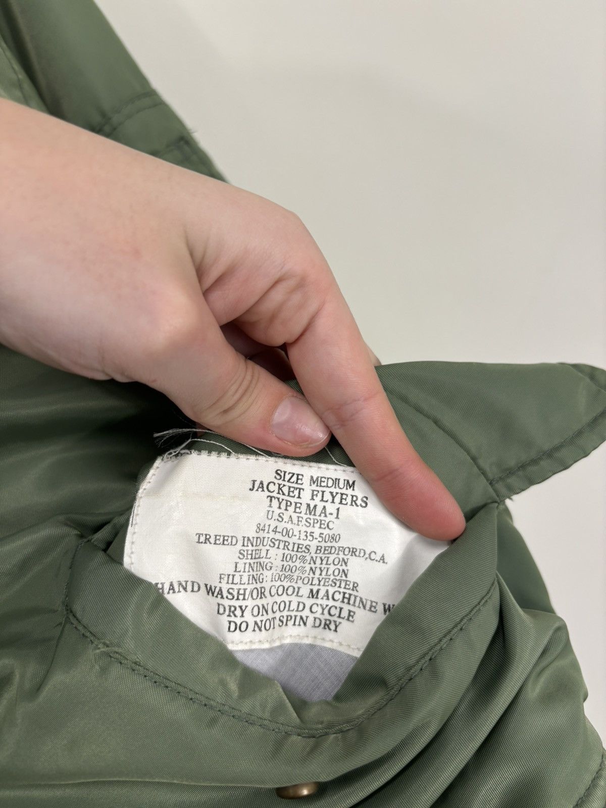 Vintage Vintage MA-1 Olive Green Reversible Flight Bomber Jacket Size US M / EU 48-50 / 2 - 16 Thumbnail