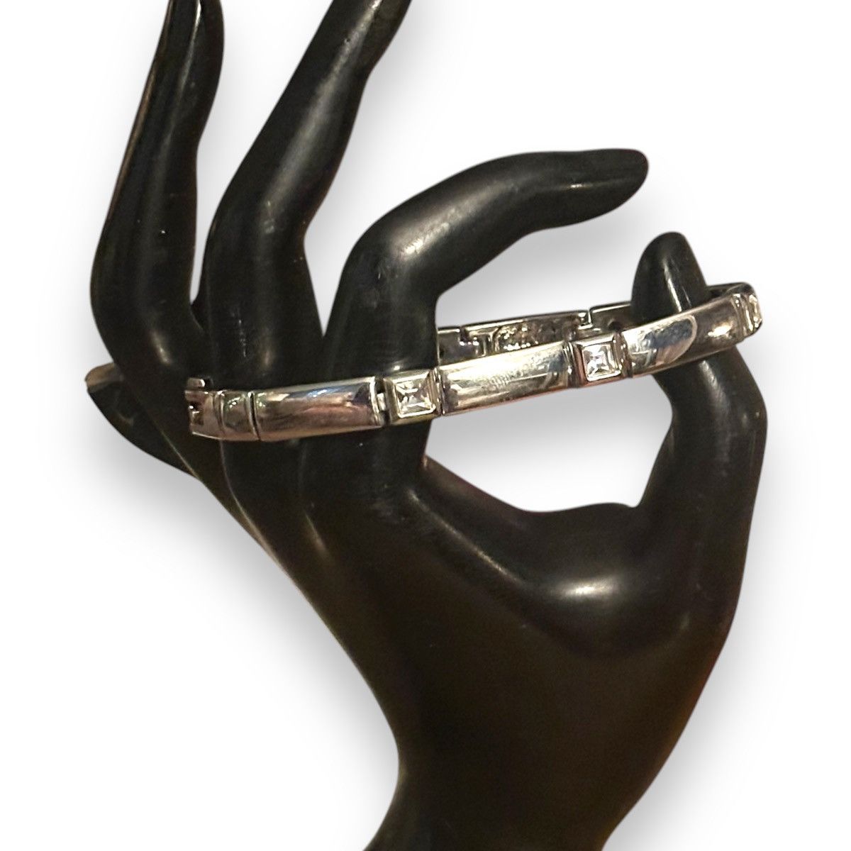 Other Stainless steel rectangle link and rhinestone link bracelet Size ONE SIZE - 2 Thumbnail