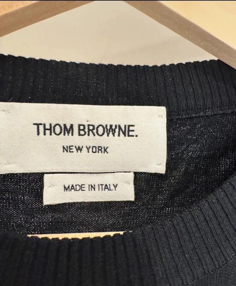 Thom Browne Thom Browne size1 Round collar four bar wool sweater Size US S / EU 44-46 / 1 - 5 Thumbnail