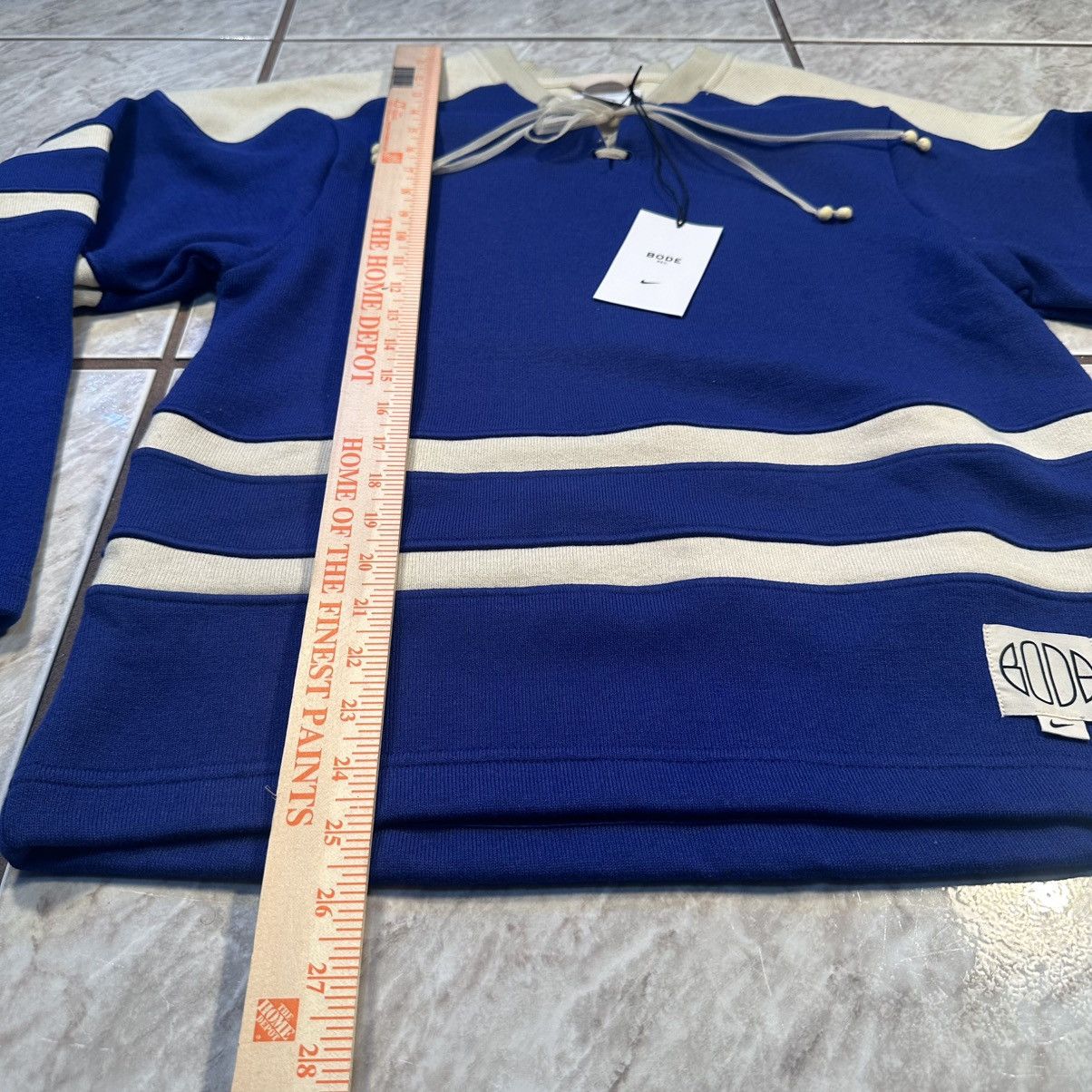 Bode × Nike Nike x BODE Rec Lacing Knit Cream Blue Longsleeve Size S NWT Size US S / EU 44-46 / 1 - 6 Thumbnail