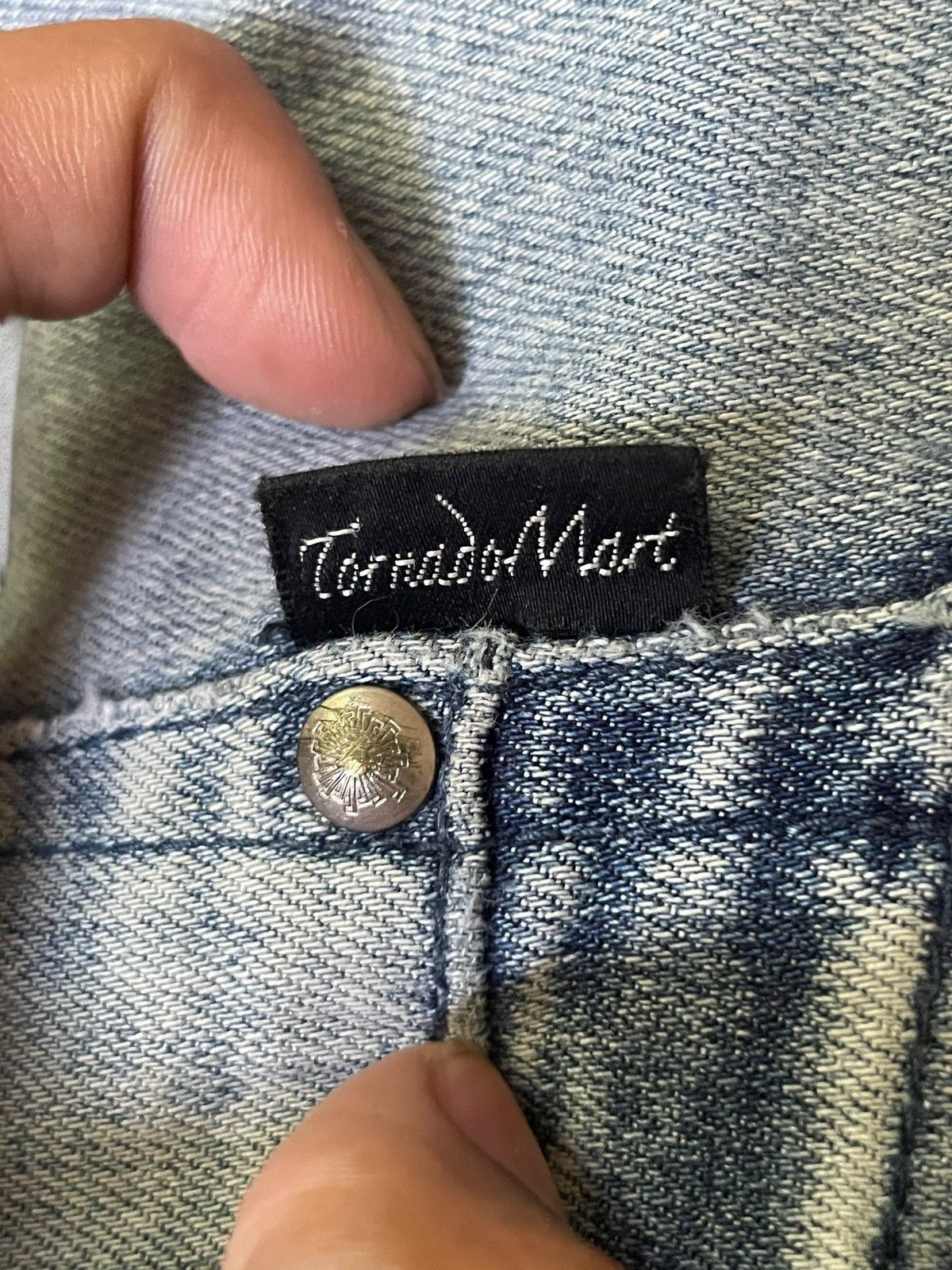 Tornado Mart Tornado Mart Sick FadeWash Black Whiskered Ripped Slim Jeans Size 30" / US 8 / IT 44 - 12 Thumbnail