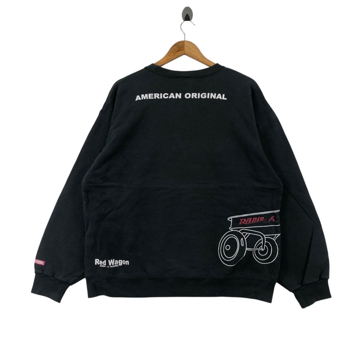 Vintage Vintage 90s Red Wagon Radio & Flyers Sweatshirt Racing Size US L / EU 52-54 / 3 - 5 Thumbnail
