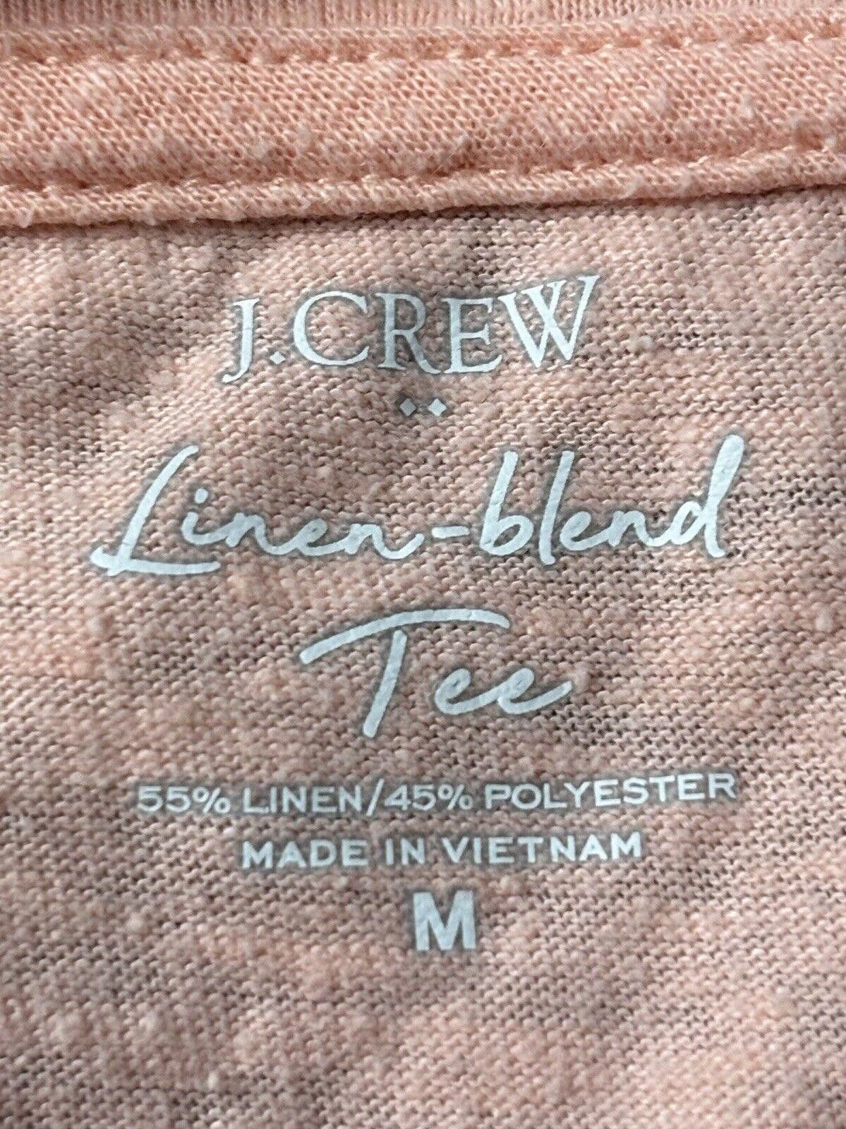 J.Crew J. Crew Linen Blend Top Tee Women's Medium Pink Pullover Size M / US 6-8 / IT 42-44 - 2 Thumbnail
