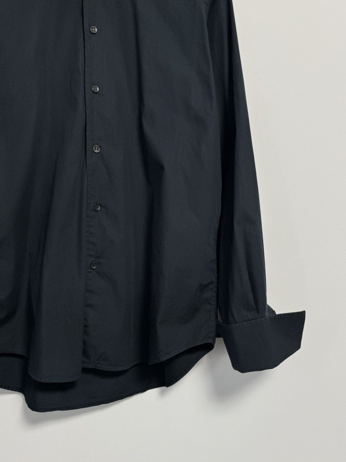 Versace Classic Button Up Shirt Luxury Dark Blue