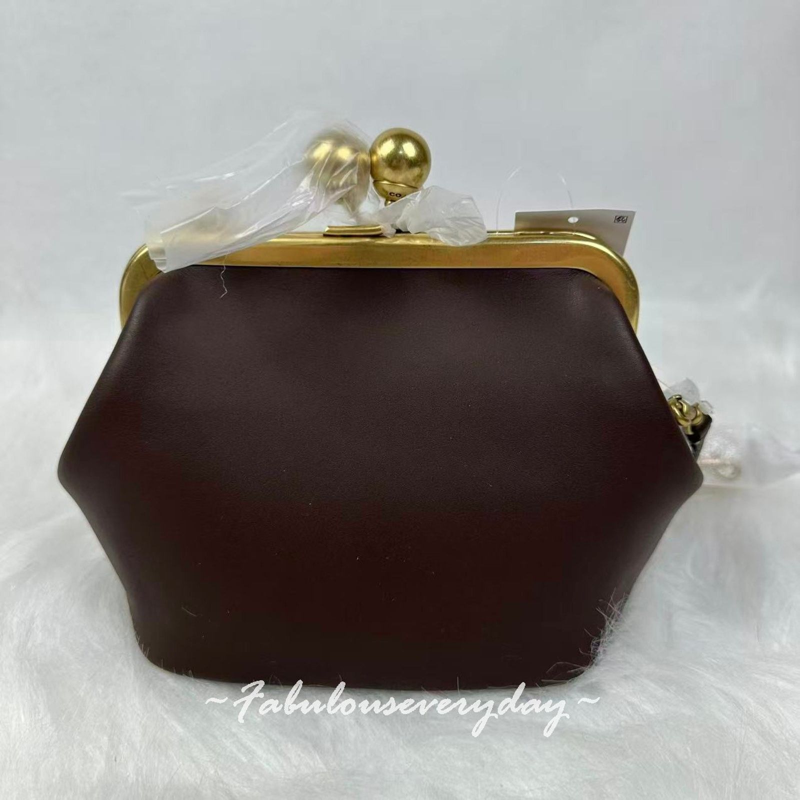 Coach Coach Kisslock Frame Bag 16 Crossbody Leather/Maple CCY28 Size ONE SIZE - 2 Thumbnail