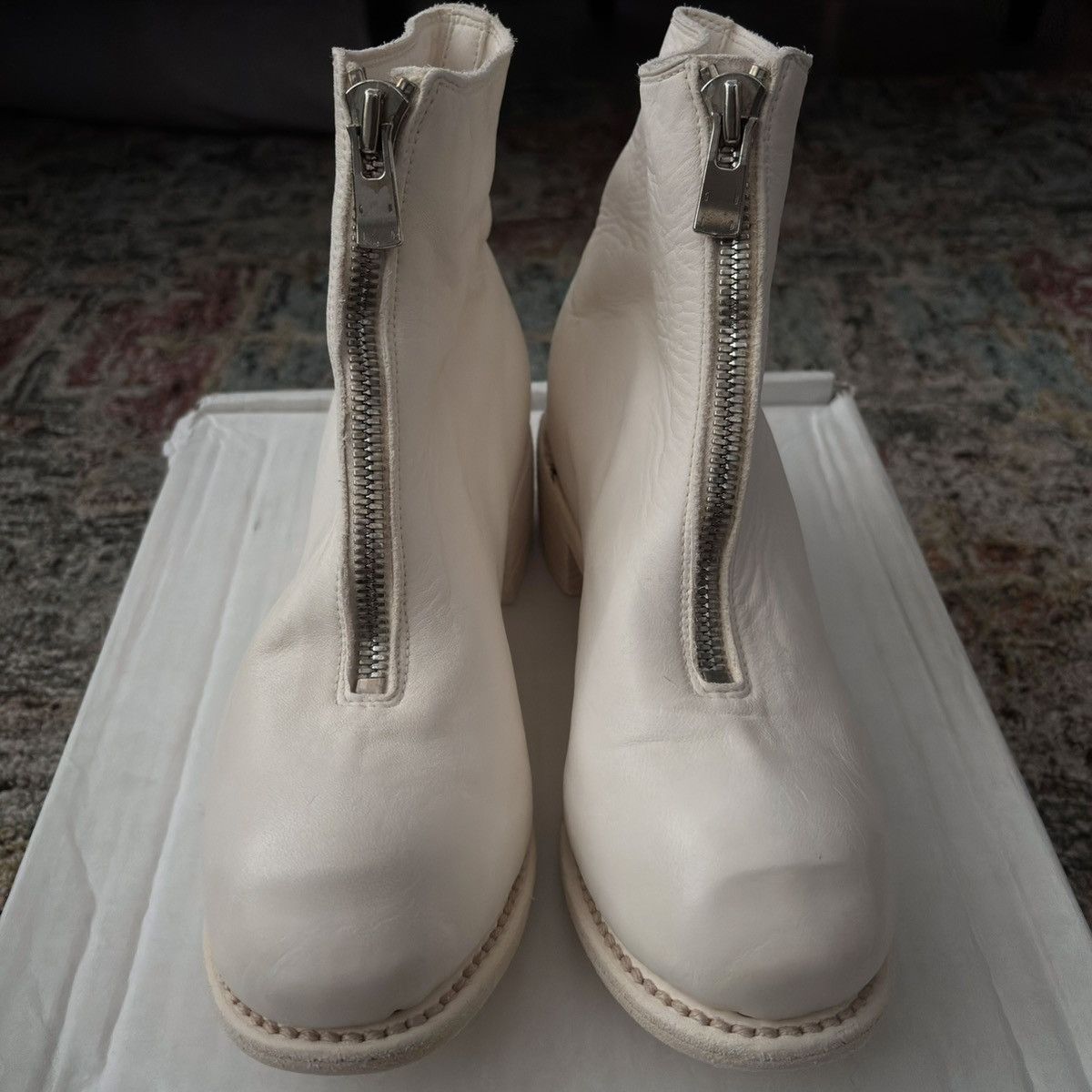Guidi PL1 front zip ankle boot cream horse leather PL2 37 Size US 7 / IT 37 - 2 Thumbnail