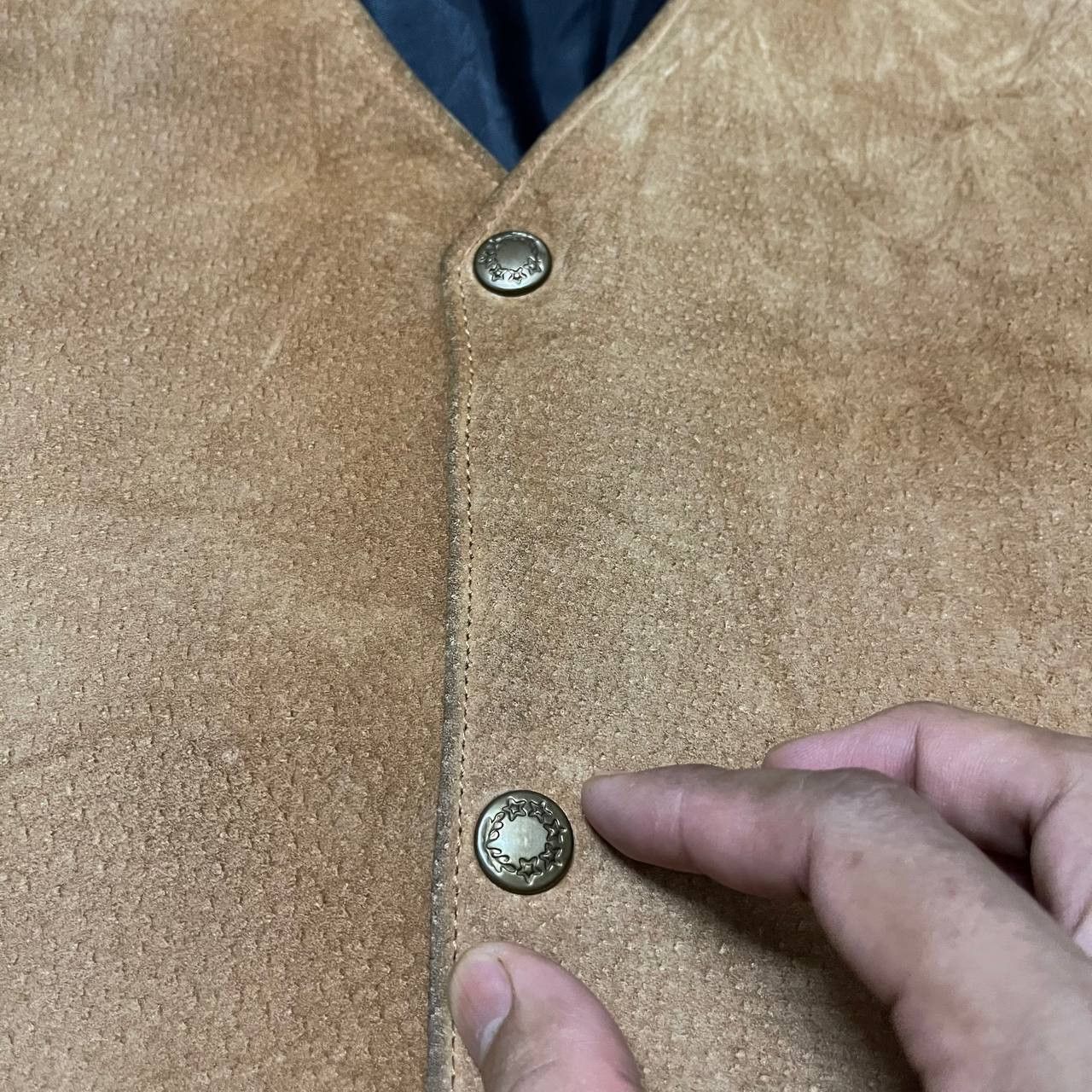 Genuine Leather Vintage OZ Talk Kangaroo Leather Vest Size US XXL / EU 58 / 5 - 4 Thumbnail