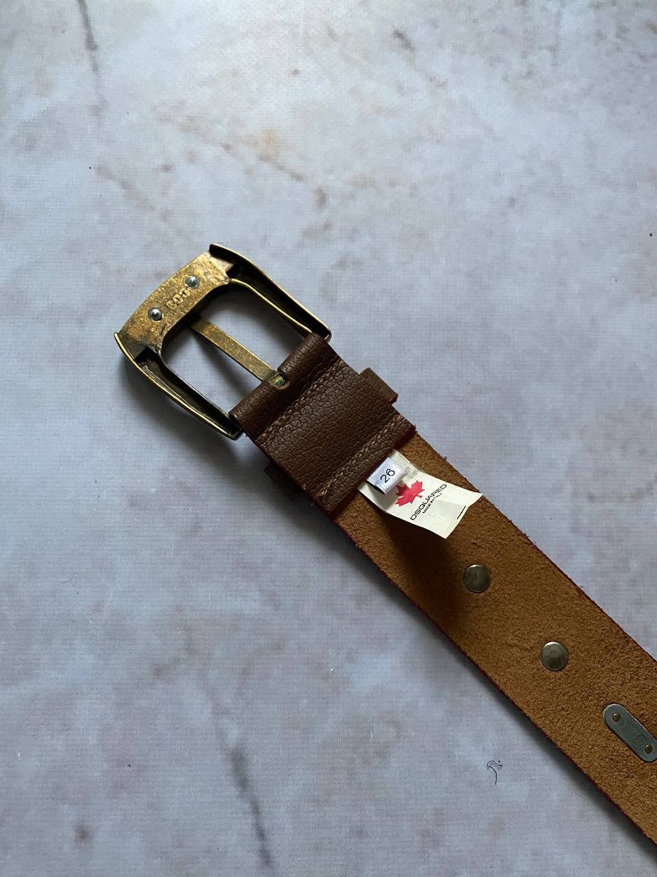 Dsquared2 Vintage Dsquared2 Leather Belt Size 26 - 7 Thumbnail