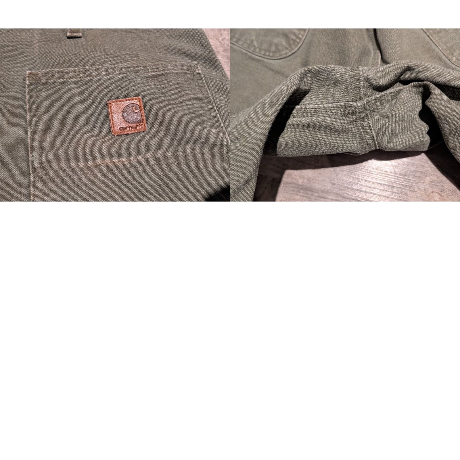 Carhartt VINTAGE Carhartt Pants Mens 42x30 Green Canvas Work Carpenter Relaxed 5-Pocket Denim/Dungaree Wide-Leg Logo Belt Loops 90s USA Grunge Vintage Mens Size US 42 / EU 58 - 10 Thumbnail