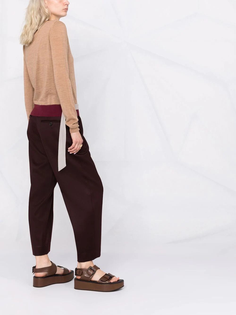 Maison Margiela o1y0625 Crewneck Sweater in Camel/Red Size XL / US 12-14 / IT 48-50 - 5 Thumbnail