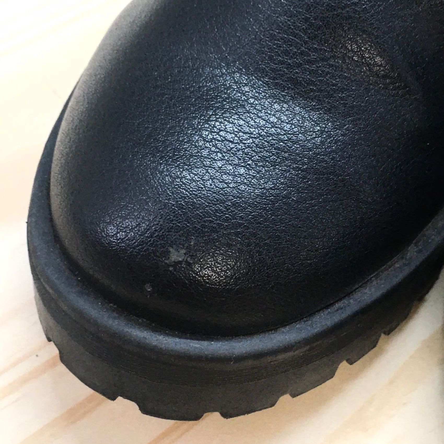 Vintage Universal Thread Boots Women Ankle Booties Zipper Black Faux Leather Buckle Heel Mid 2-2.9in Size 6 Size US 6 / IT 36 - 4 Thumbnail